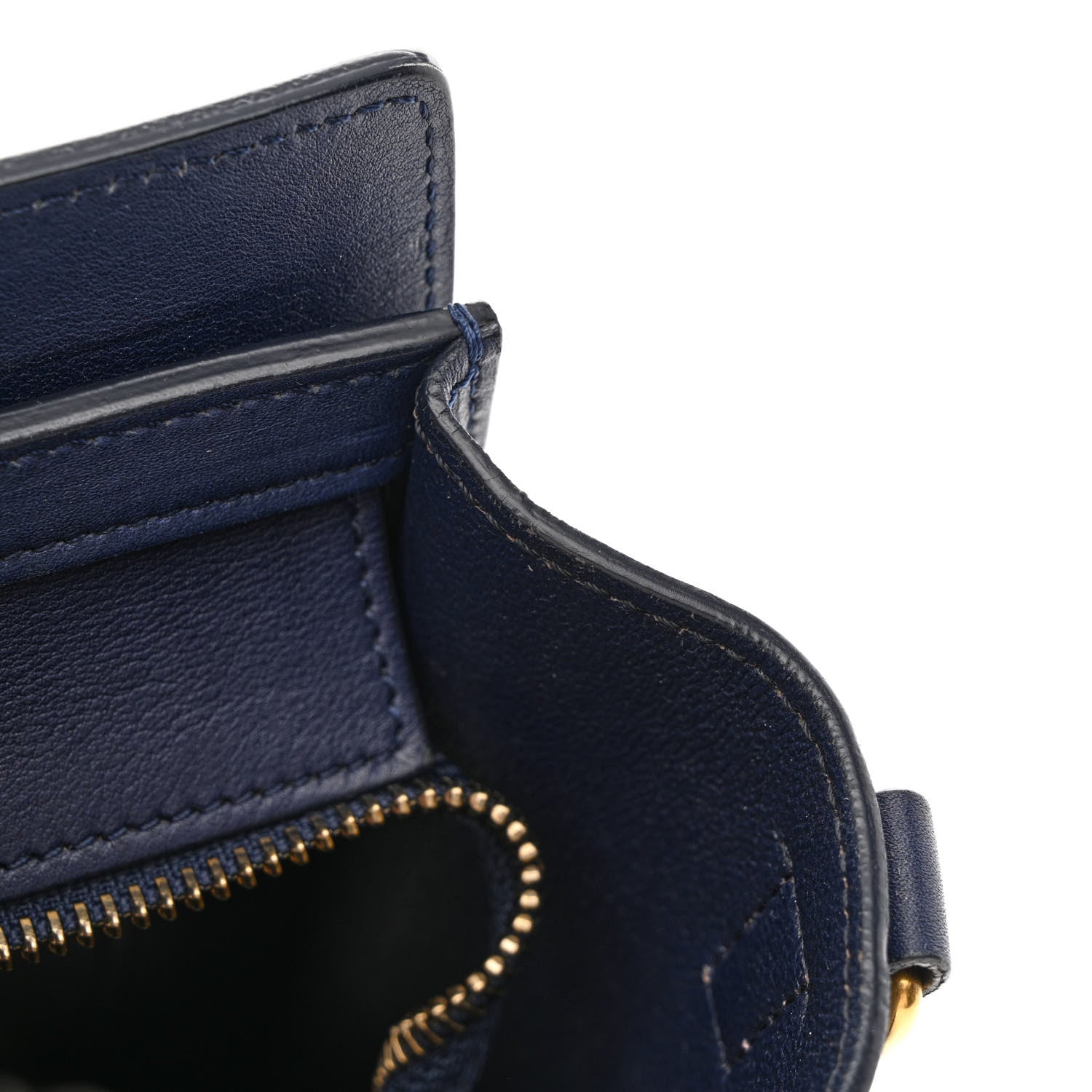 Celine Smooth Calfskin Nano Luggage Navy Blue 12 of 14