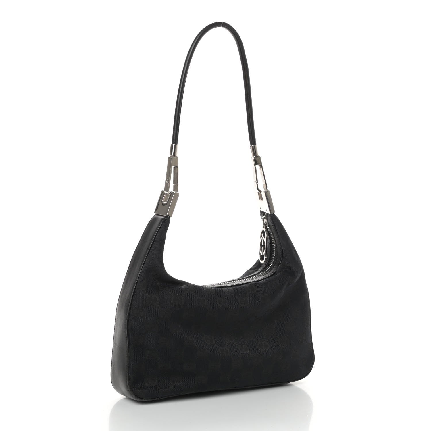Gucci Monogram GG Clasp Hobo Black 3 of 9
