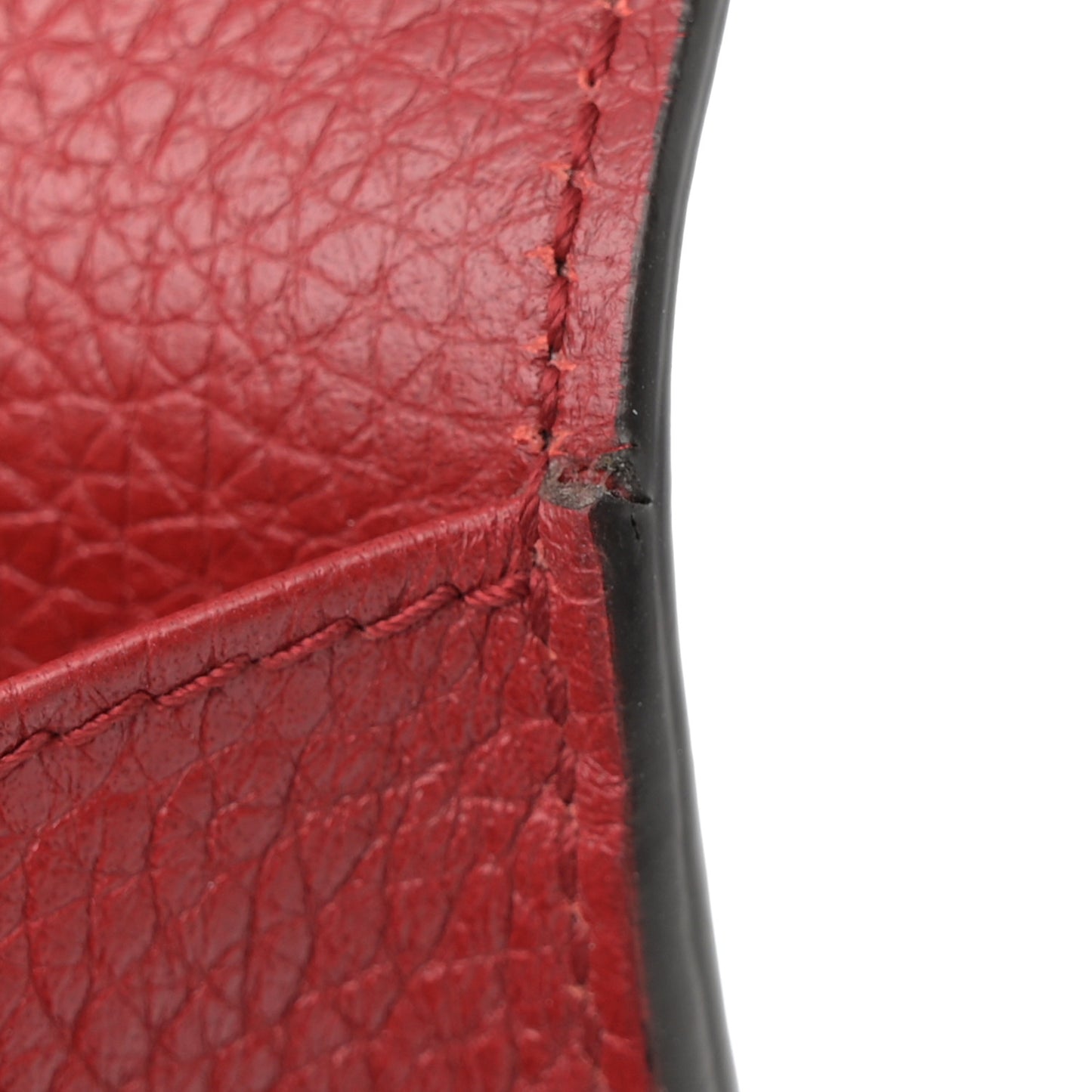 Calfskin GG Marmont Chain Wallet Vulcanic Red
