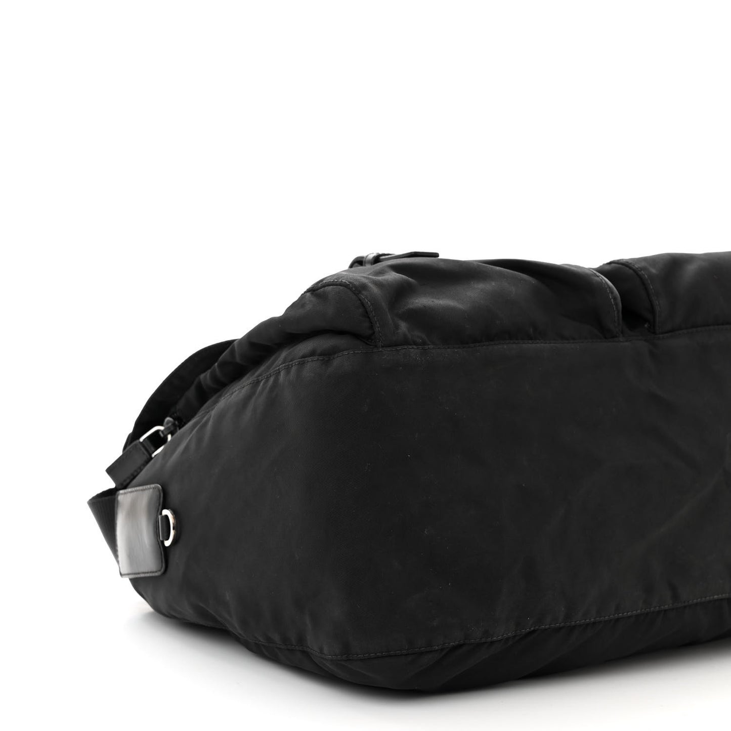 Tessuto Nylon Saffiano Vela Messenger Bag Black