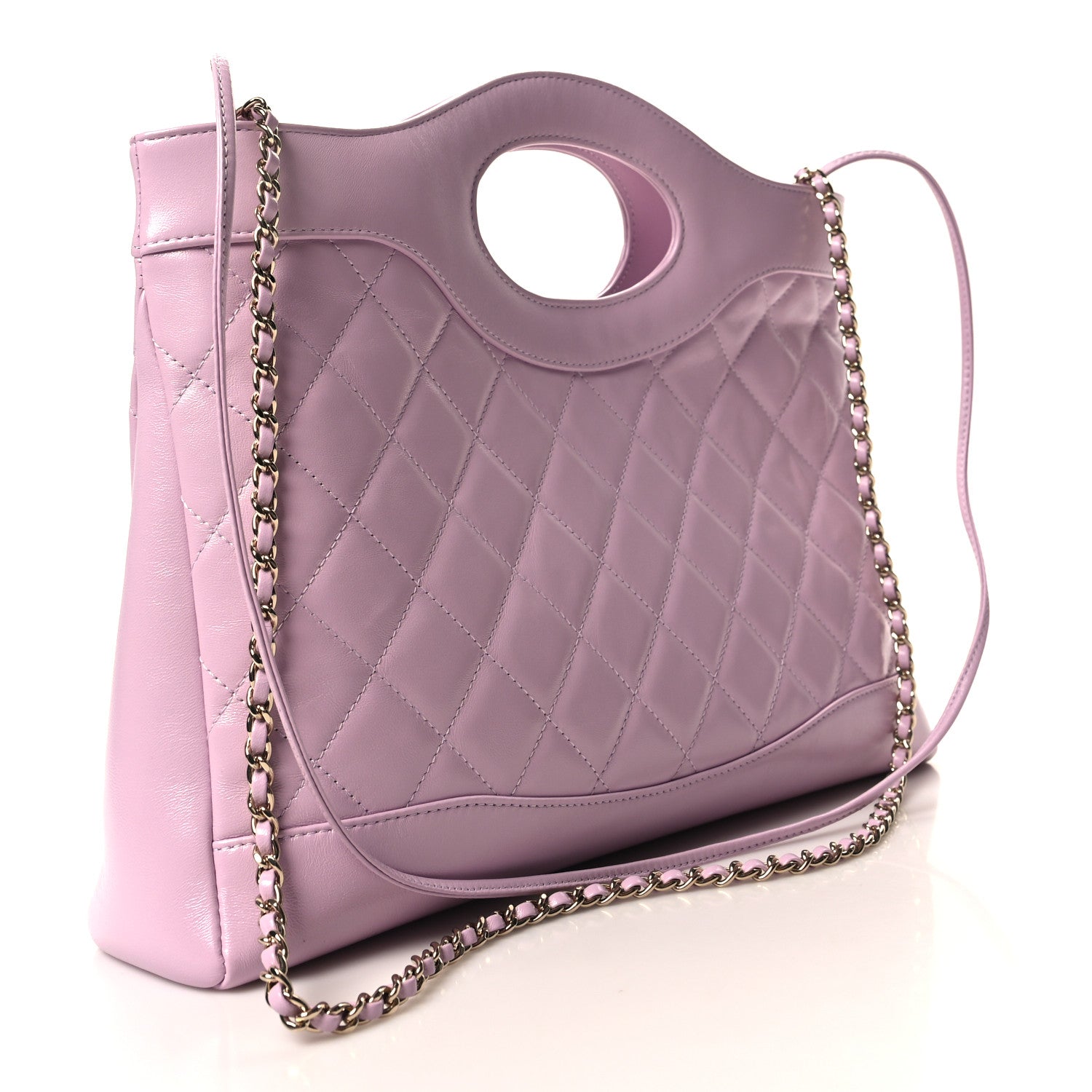 Chanel Shiny Lambskin Quilted 31 Shopping Bag Lilac 3 of 11