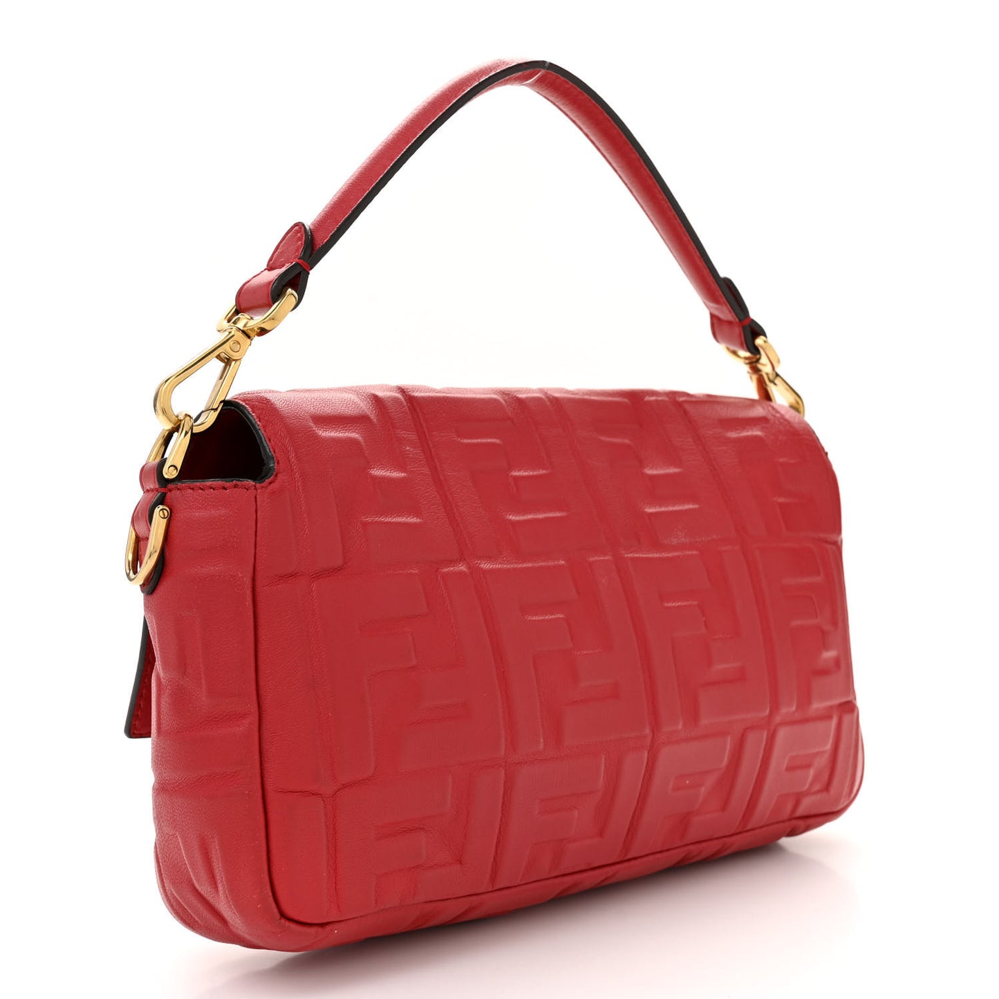 Nappa FF 1974 Embossed Baguette Fragola