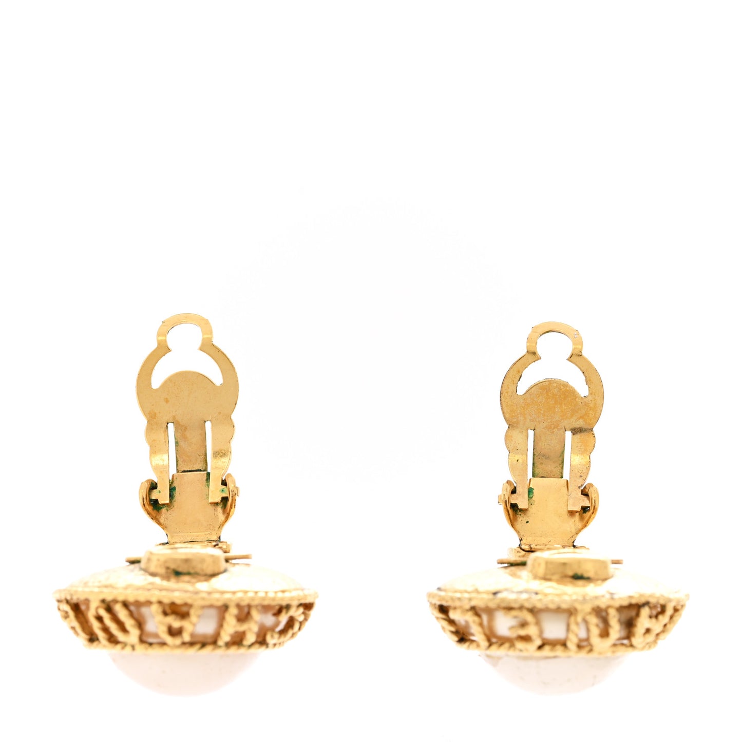 Pearl Clip On Earrings Gold
