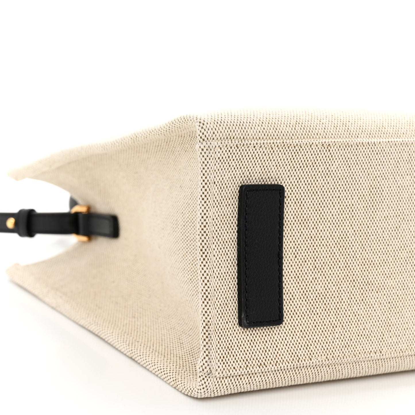 Canvas Calfskin La Medusa Small Tote Beige