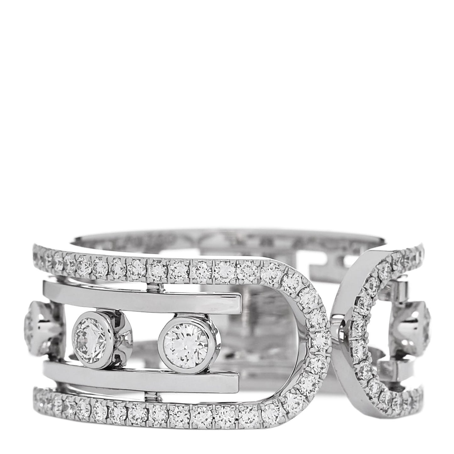 18K White Gold Diamond Move 10th Ring 53 6.5