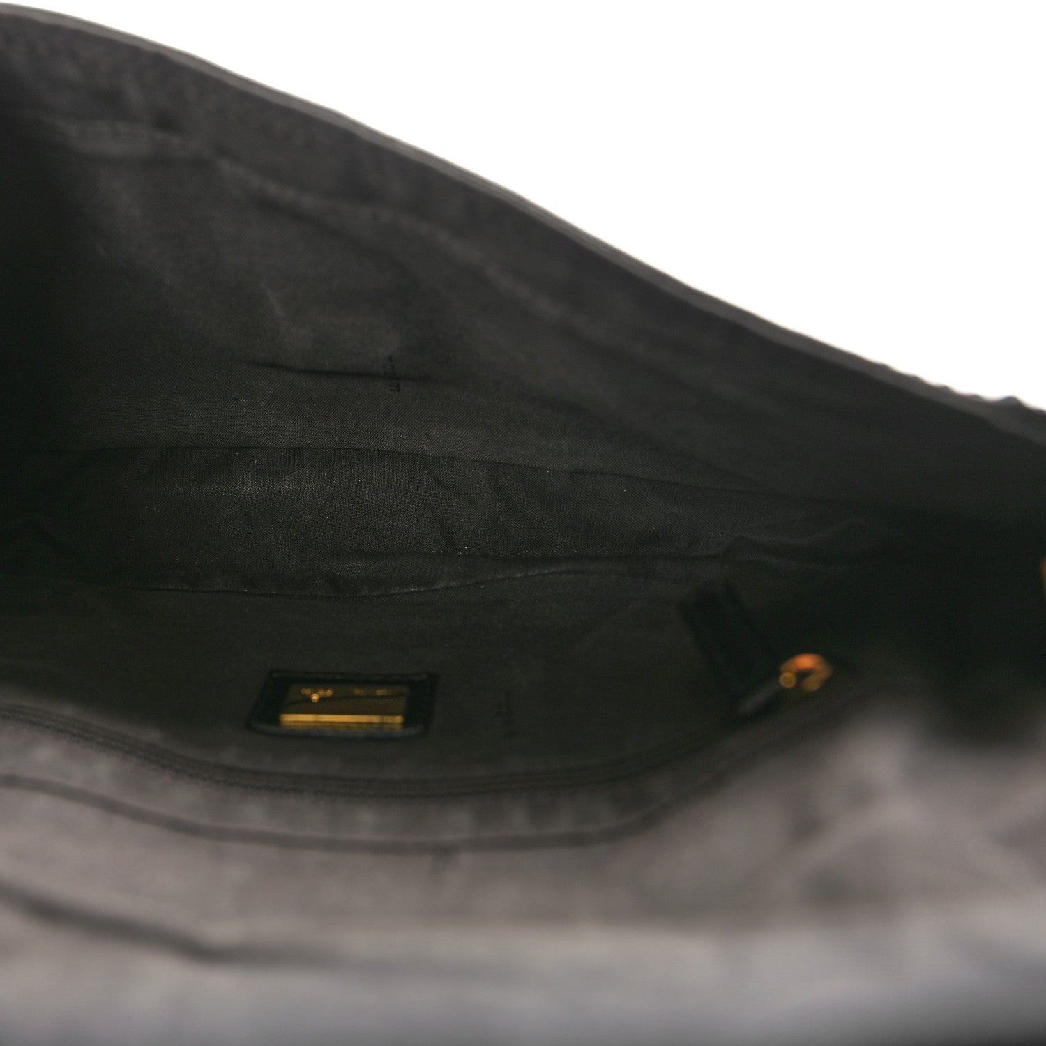 Fendi Vitello Naplak Medium Convertible Baguette Black 5 of 11