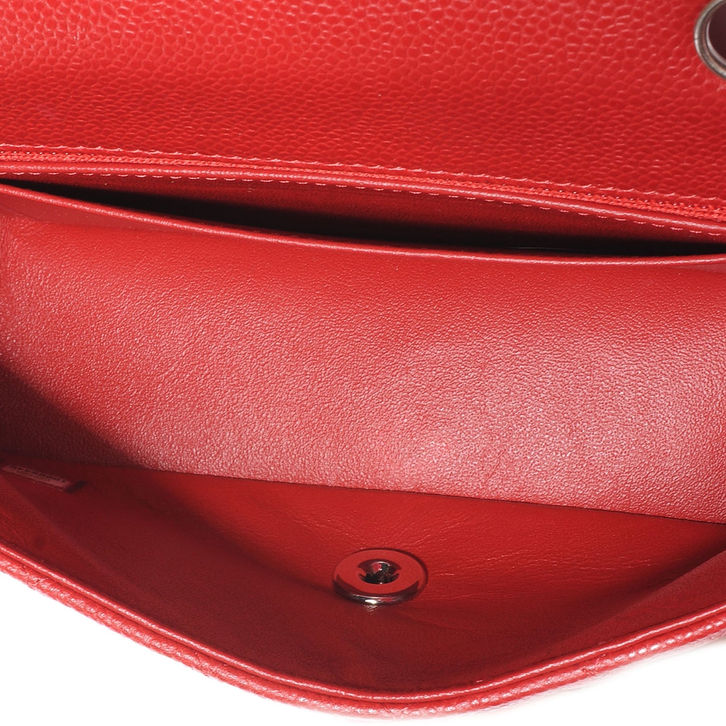 Caviar Quilted Mini Flap Red