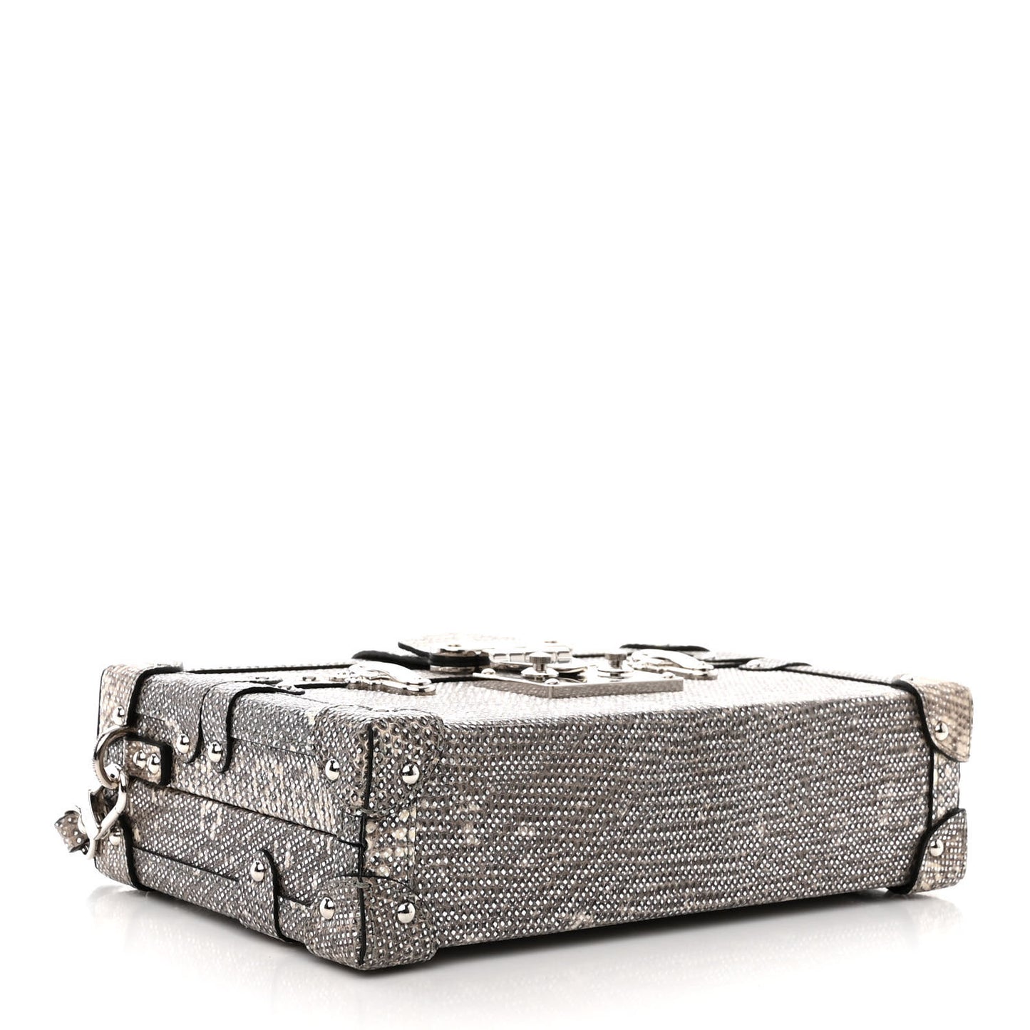 Lizard Petite Malle Silver