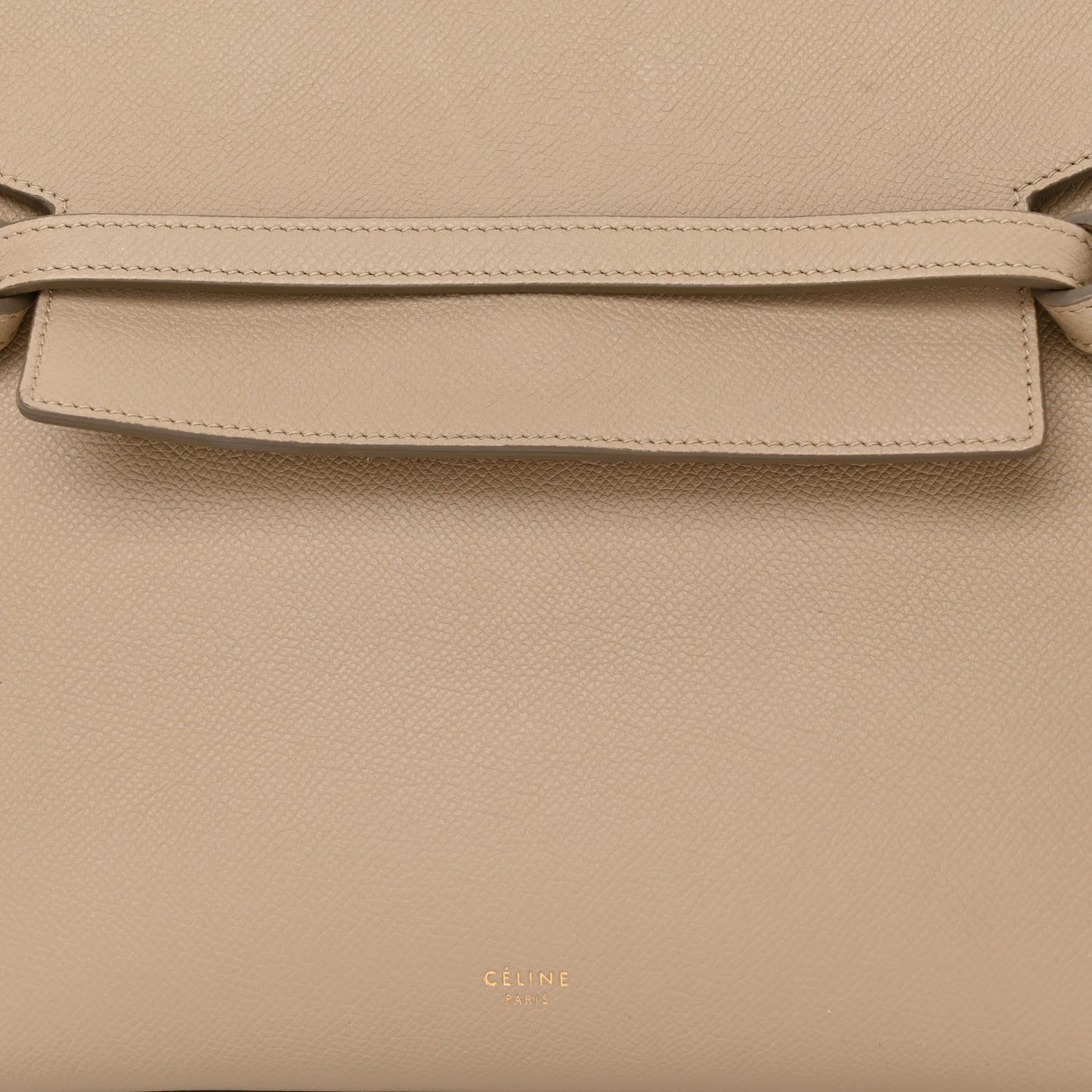 Grained Calfskin Mini Belt Bag Light Taupe