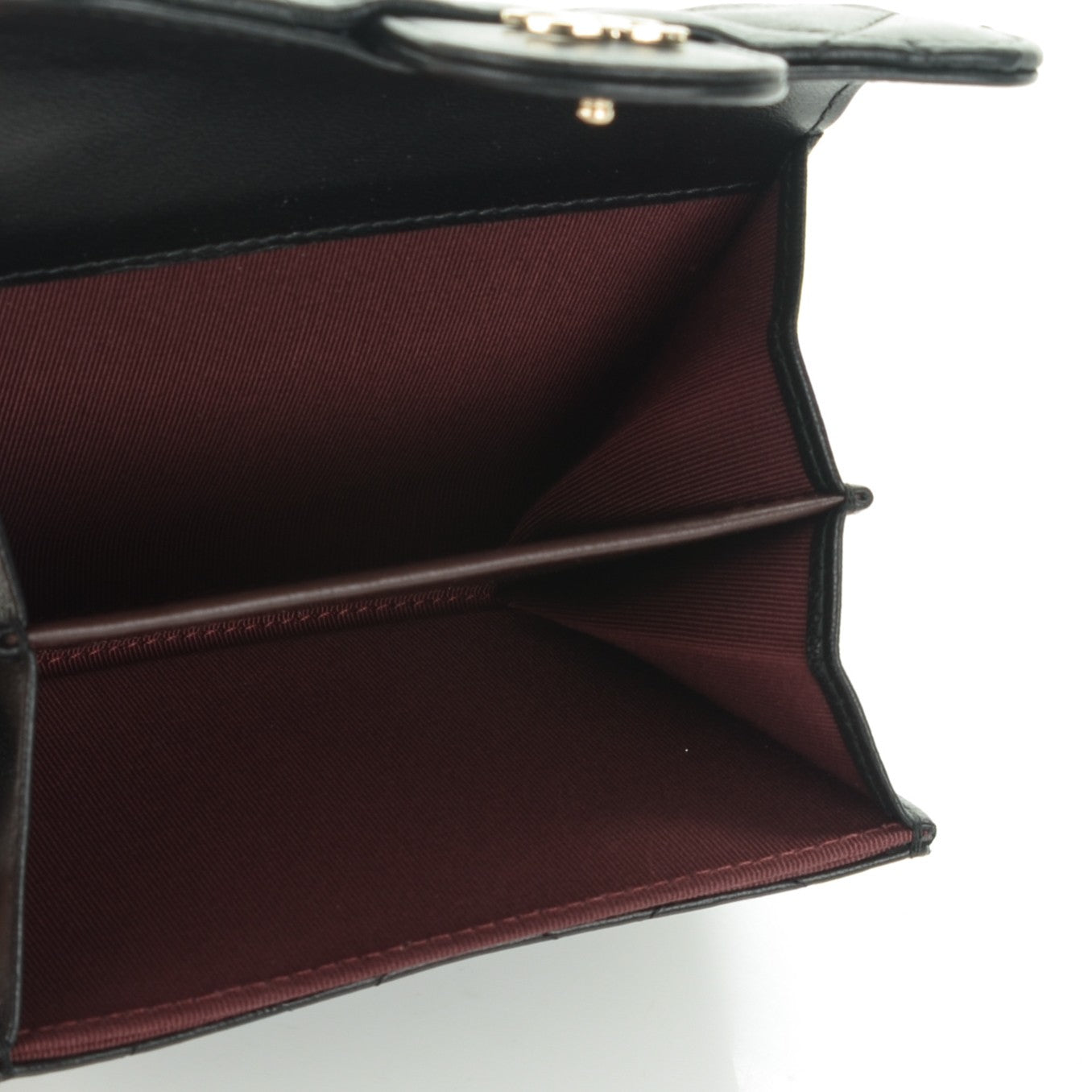 Chanel Lambskin Quilted Flap Card Holder Wallet Black 5 of 8