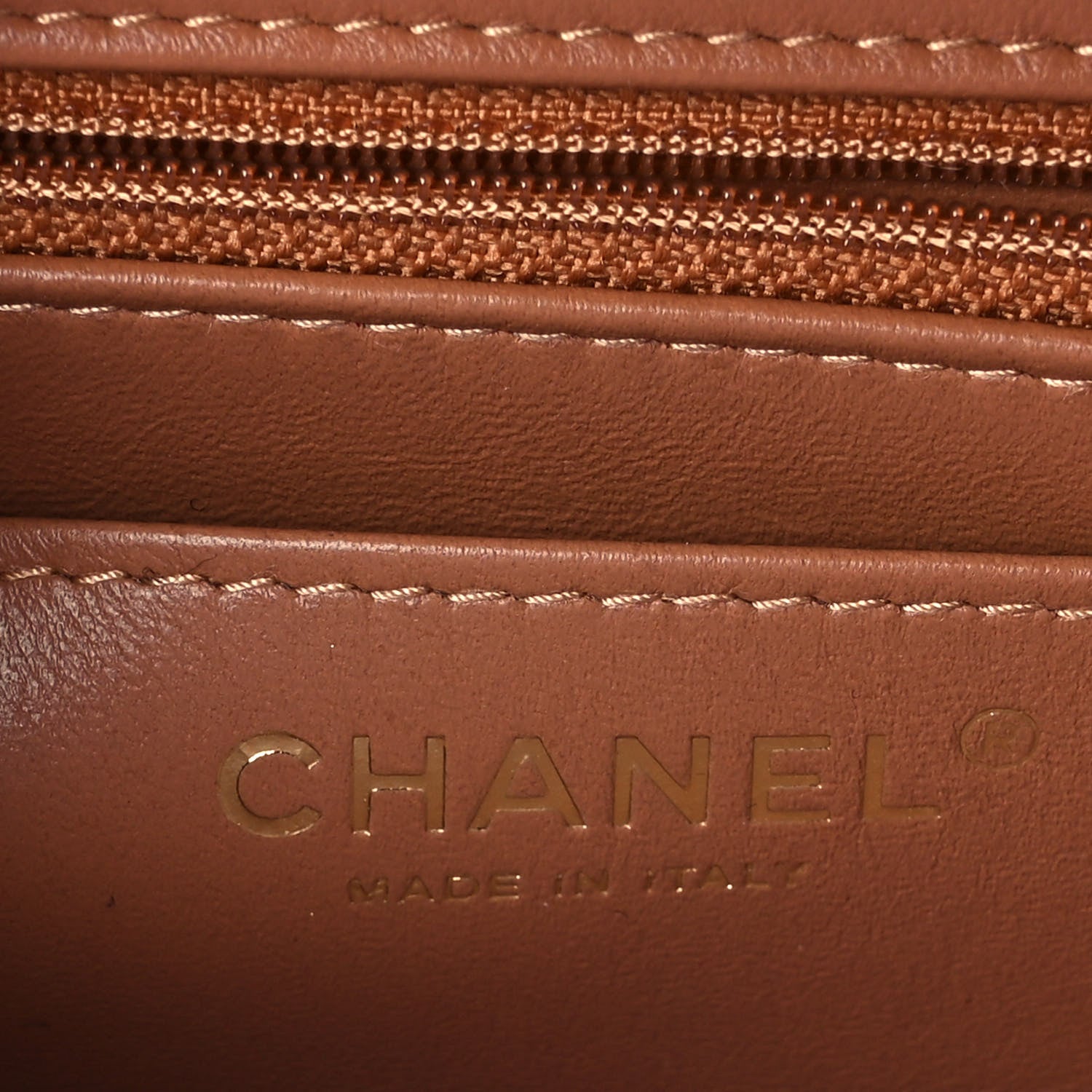 Chanel Lambskin Quilted Mini Rectangular Flap Brown 6 of 10