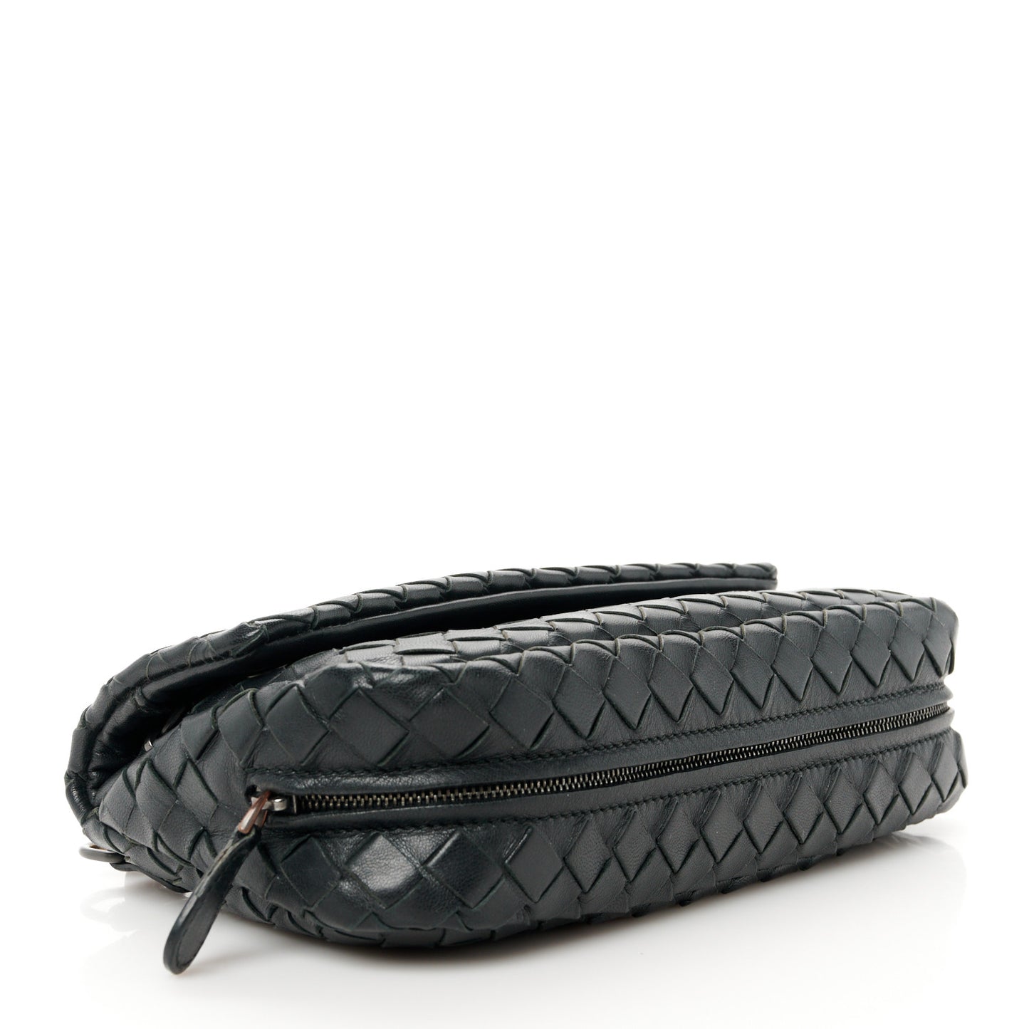 Nappa Intrecciato Small Chain Crossbody Black