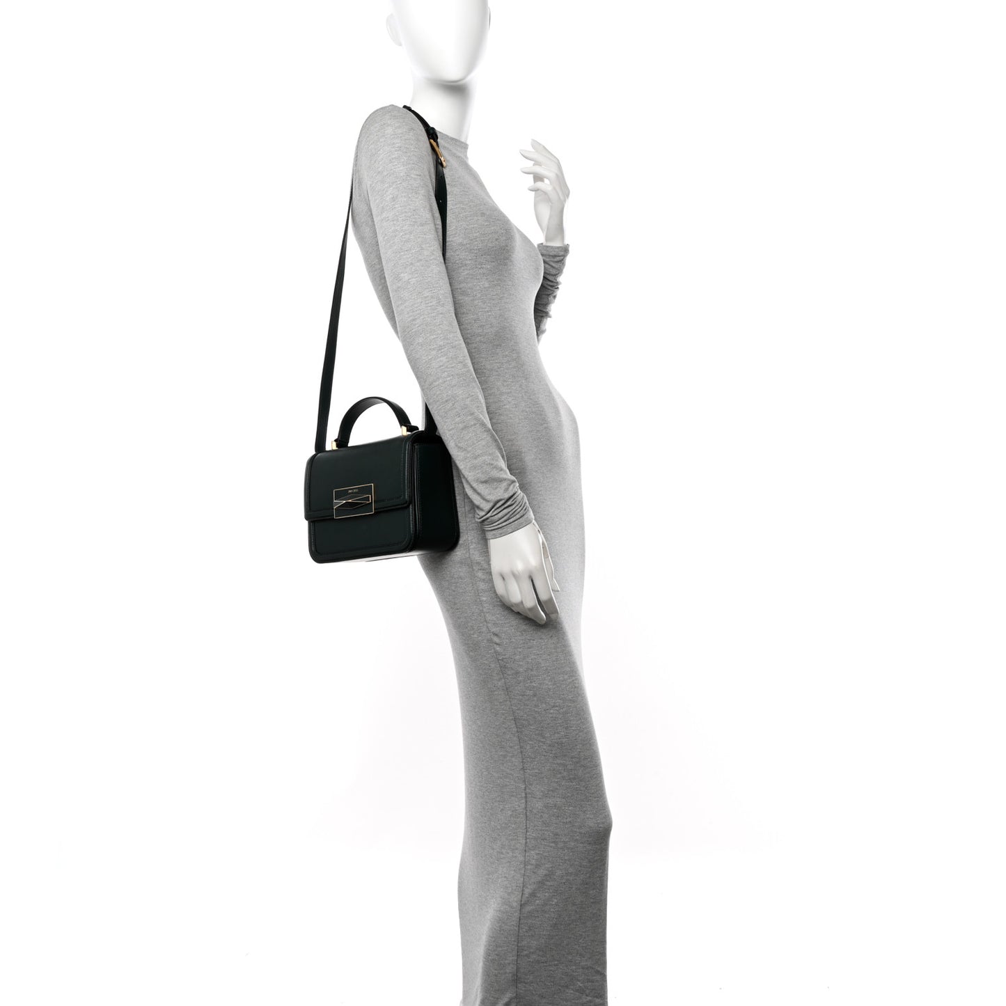 Calfskin Diamond Top Handle Crossbody Bag Green