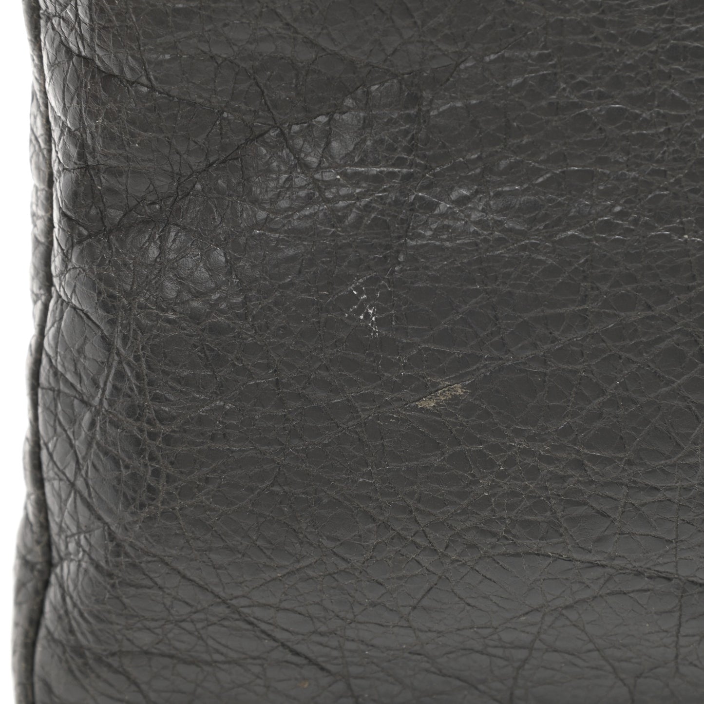 Agneau Classic Hardware Flat Crossbody Gris Tarmac