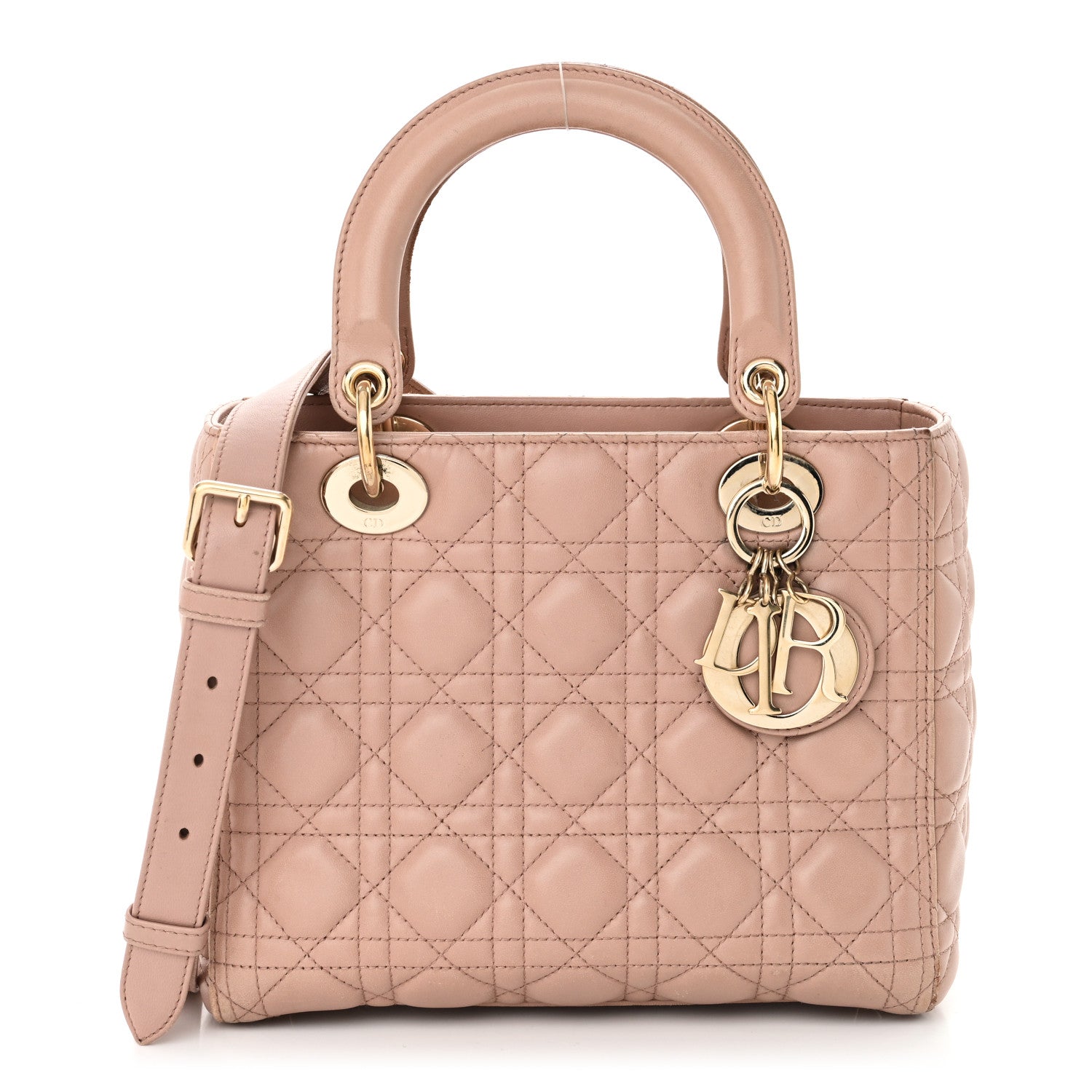 Christian Dior Lambskin Cannage Medium Lady Dior Light Pink 1 of 11