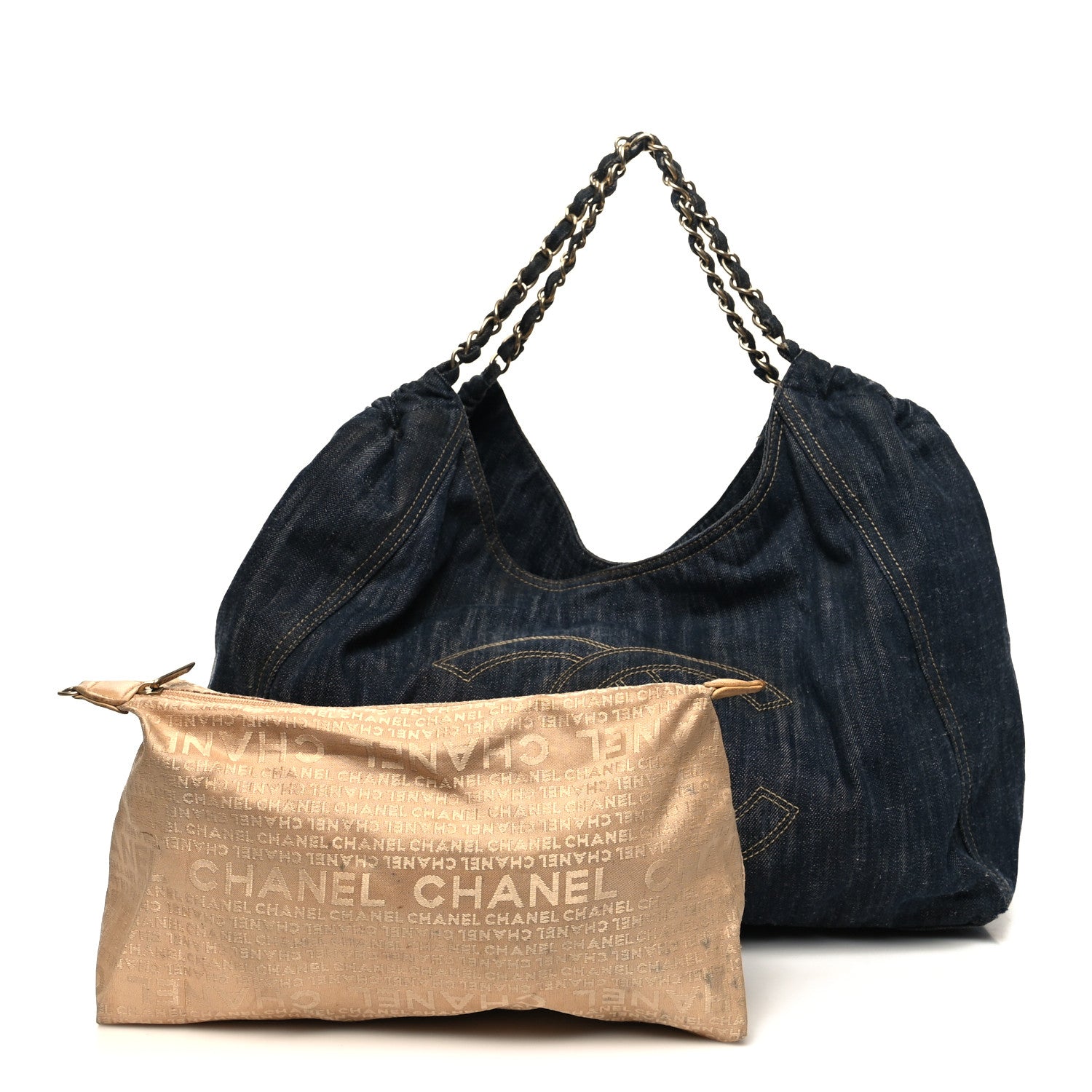 Chanel Denim XL Coco Cabas Tote Blue 3 of 16