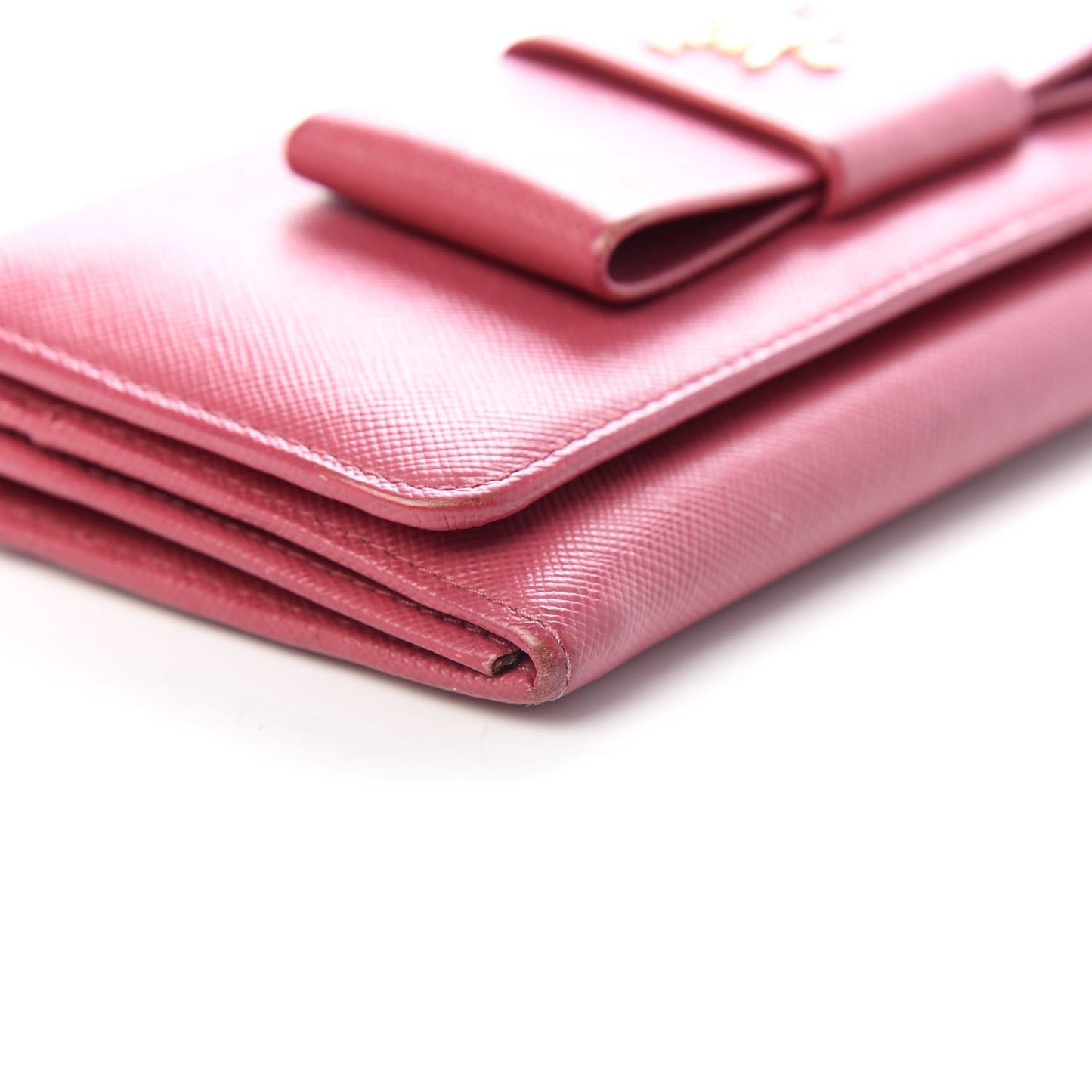 Saffiano Fiocco Bow Continental Wallet Peonia