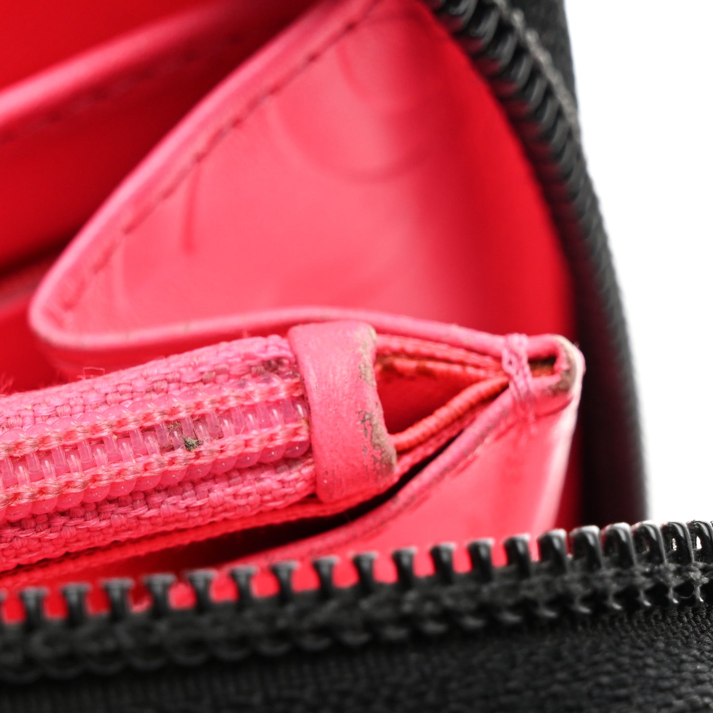 Calfskin Quilted Cambon Large Gusset Zip Around Wallet Black