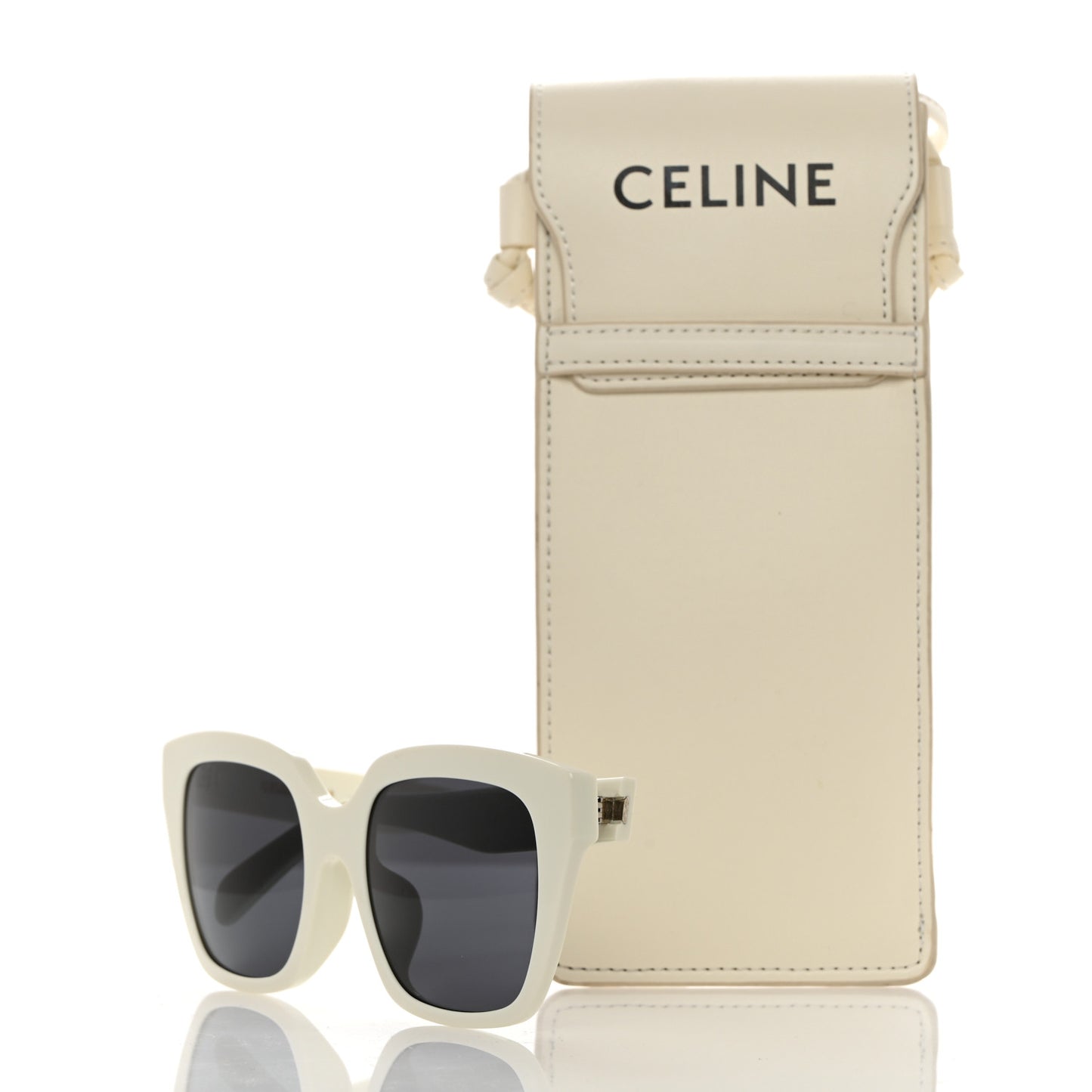 Acetate Sunglasses CL40198F White