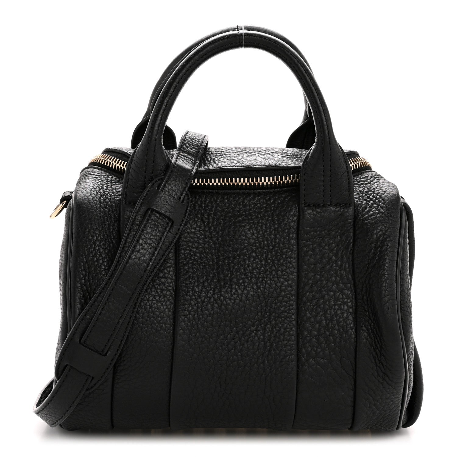 Alexander Wang Pebbled Lambskin Rockie Black Pale Gold Hardware