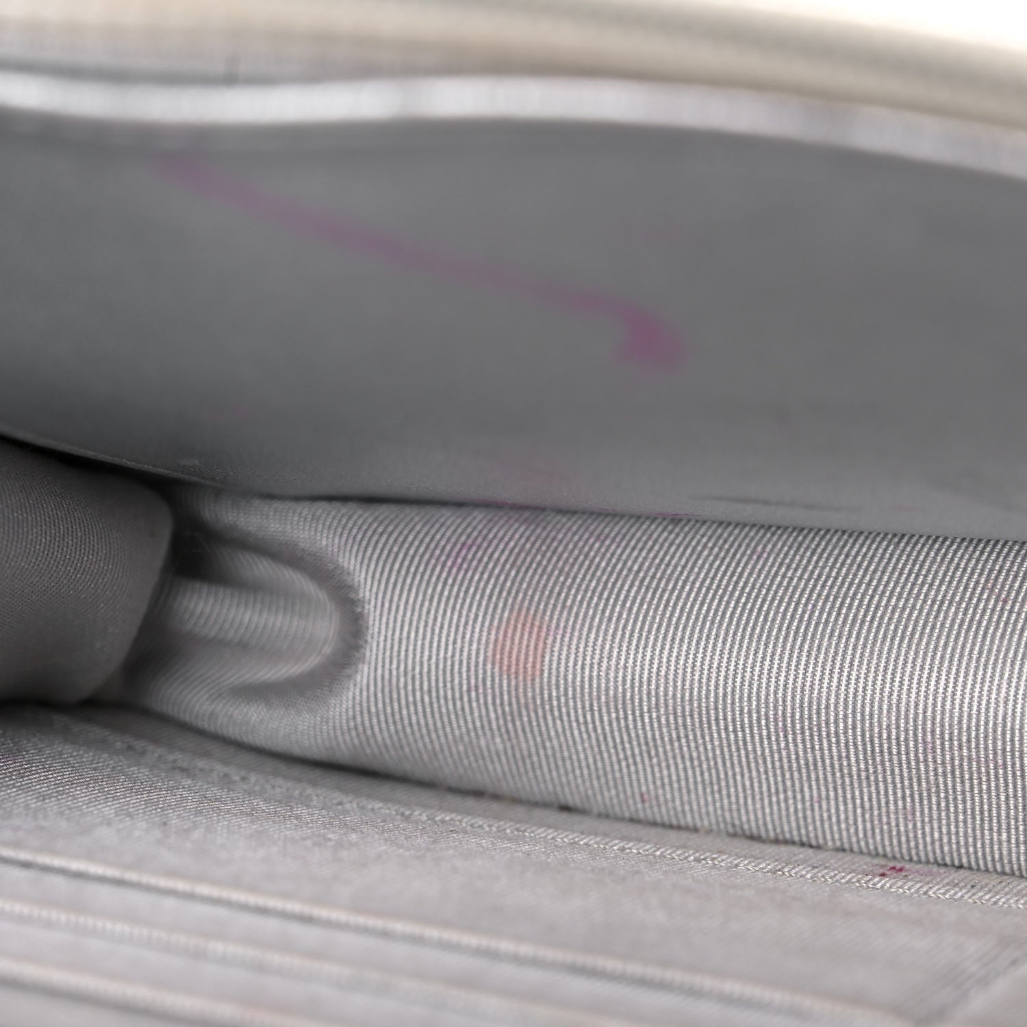 Chanel Metallic Lambskin Quilted Wallet On Chain WOC Silver 12 of 26