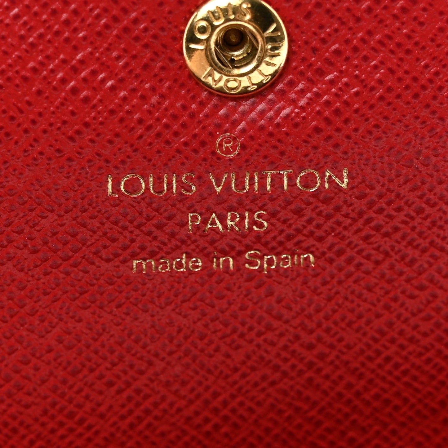 Damier Ebene Emilie Wallet Red