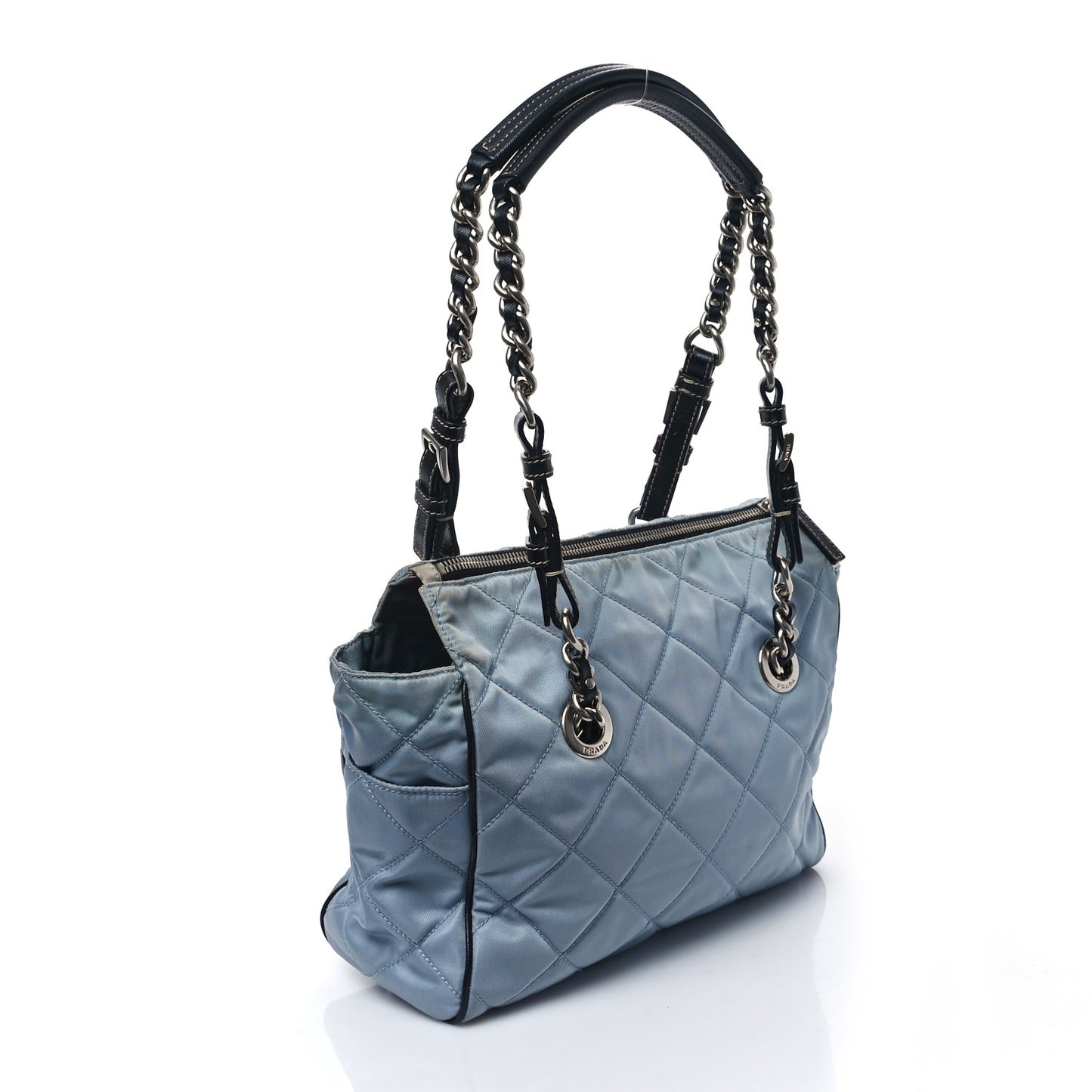 Nylon Tessuto Quilted Chain Shoulder Bag Astrale