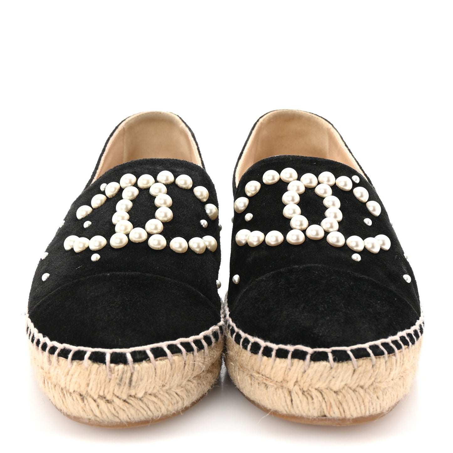 Suede Pearl CC Espadrilles 38 Black