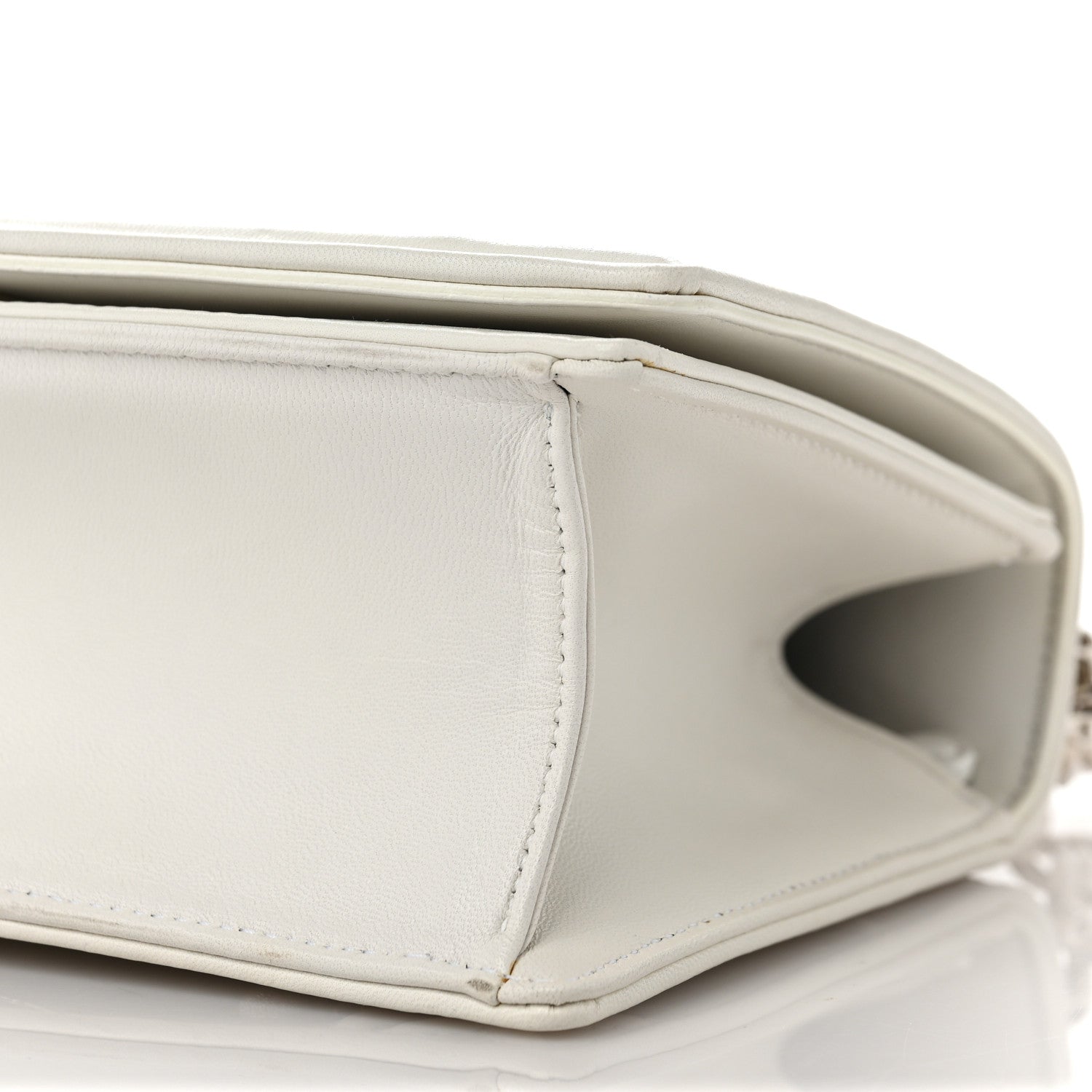 Christian Dior Lambskin Crystal Studded Small Diorama Flap Bag Off White 10 of 10