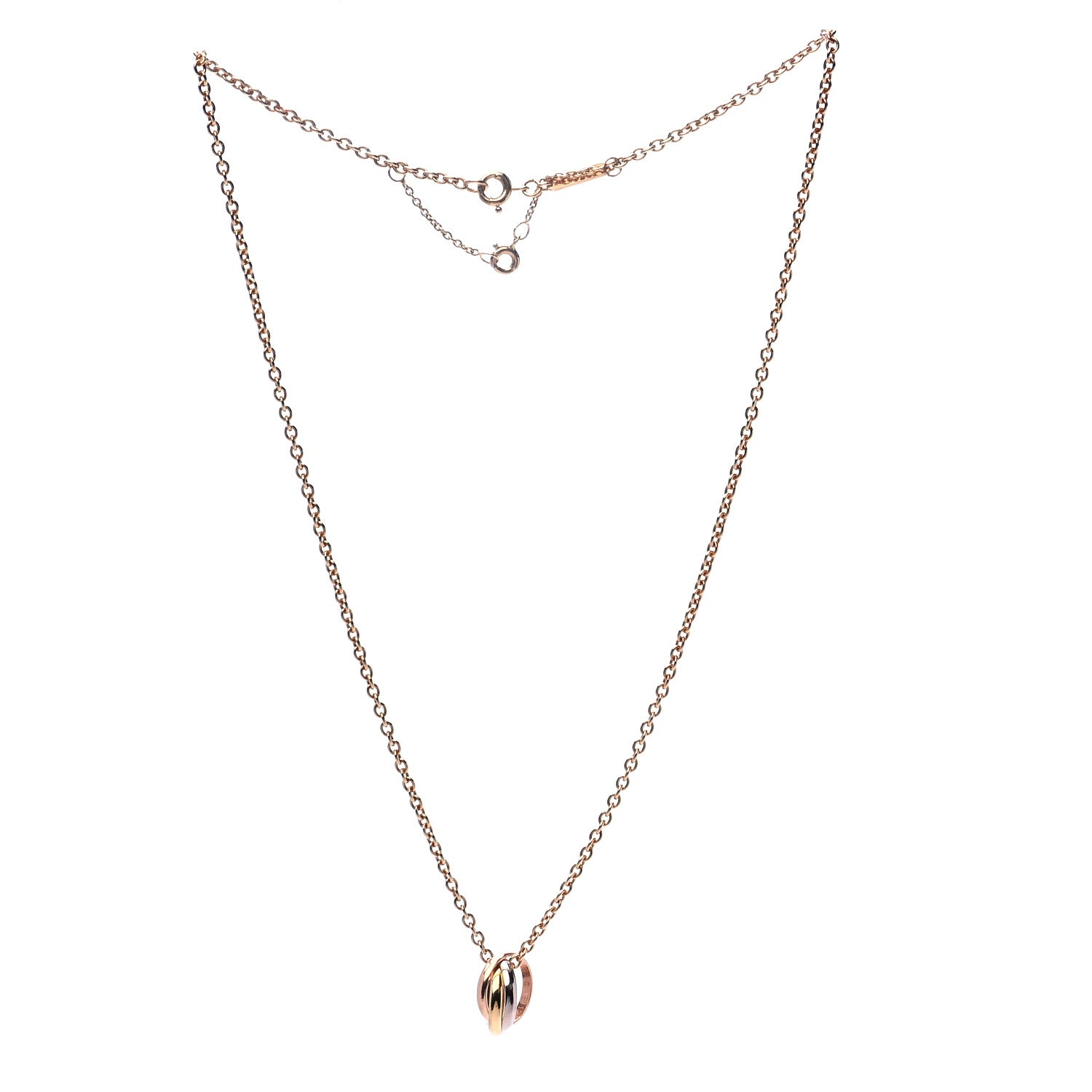 Cartier 18K Pink Yellow White Gold Trinity Pendant Necklace 3 of 6