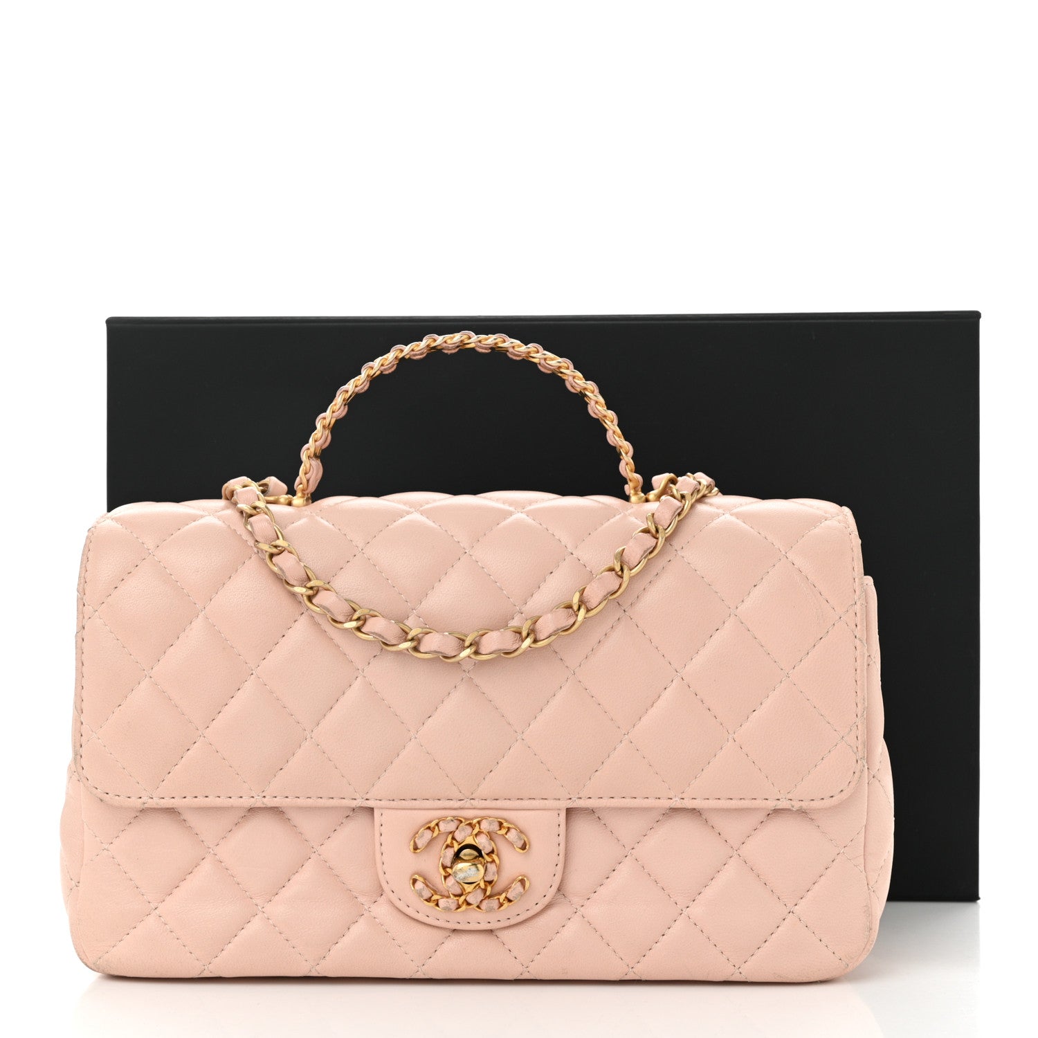 Chanel Lambskin Quilted Small Strass On Top Flap Bag Light Pink 11 of 11