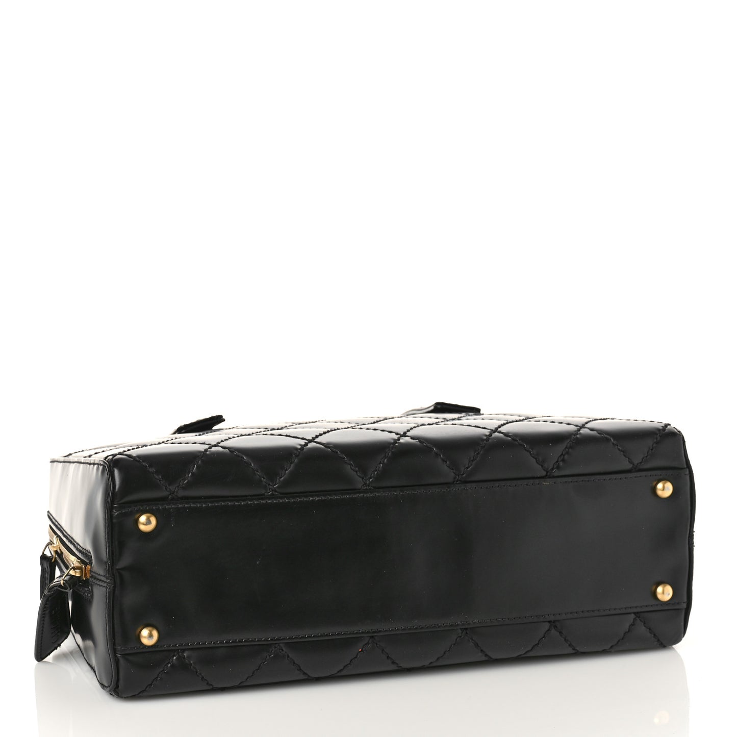 Calfskin Stitch Surpique Bowler Black