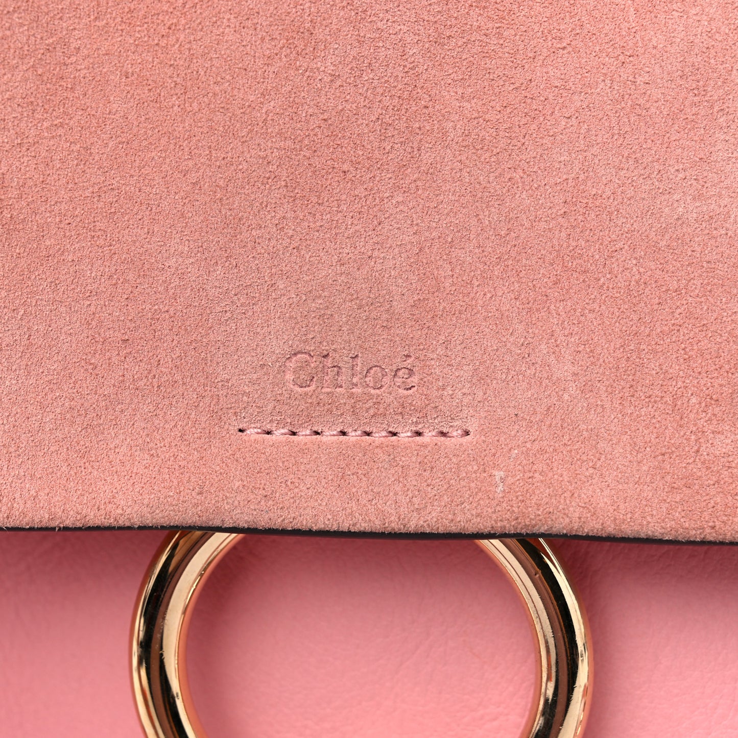 Suede Calfskin Small Faye Backpack Ideal Blush