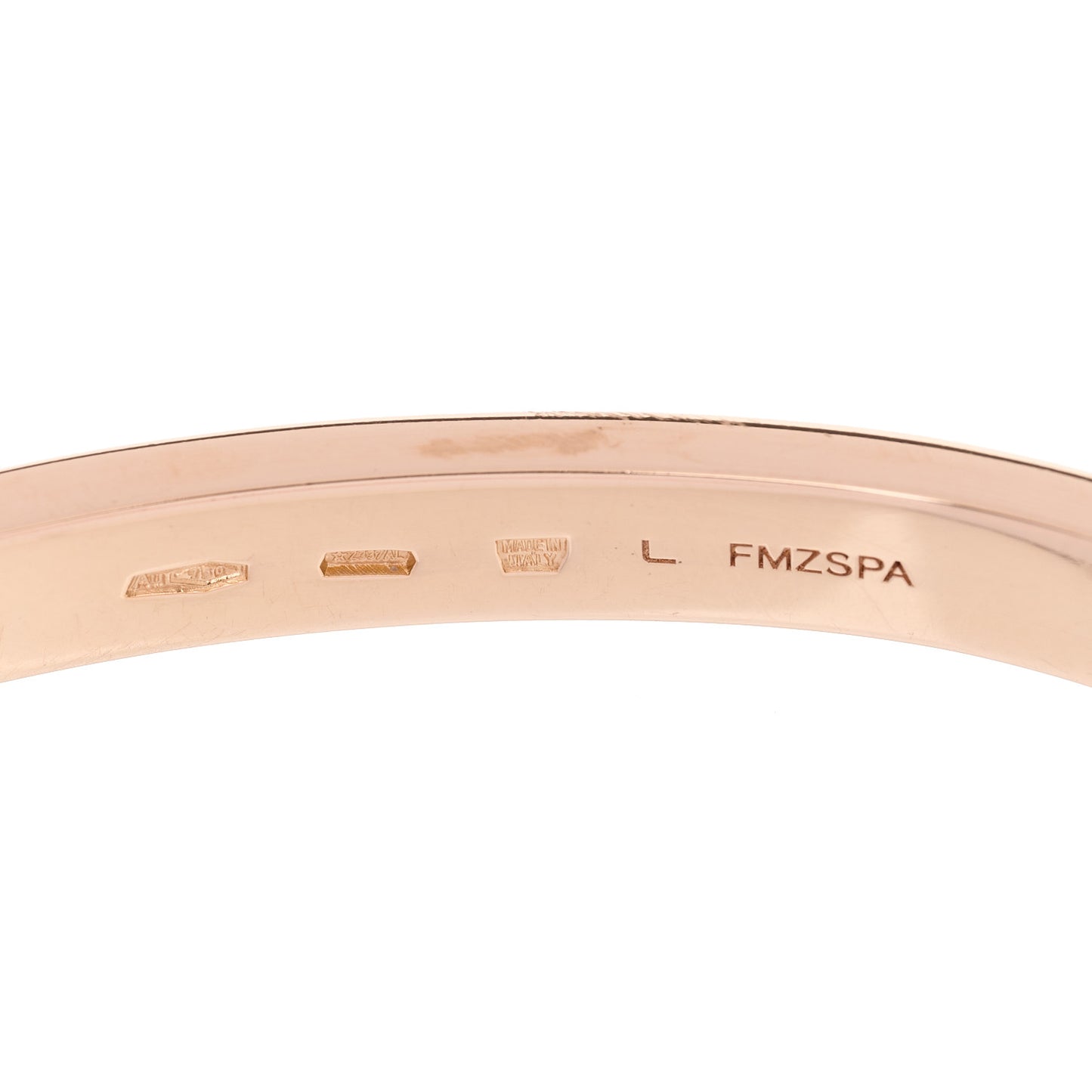 18K Rose Gold Diamond B.Zero1 Essential Bangle Bracelet L
