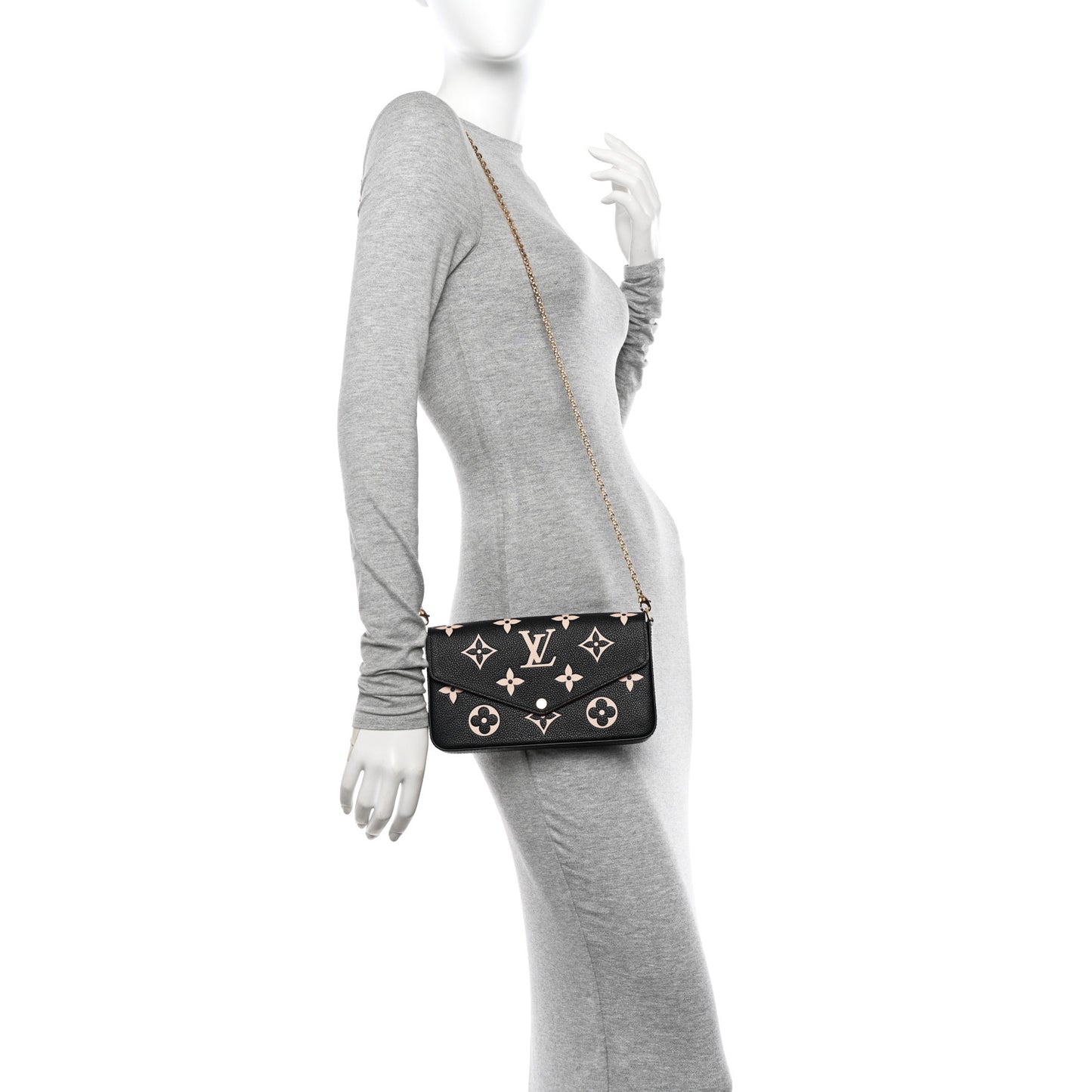 Empreinte Monogram Giant Felicie Pochette Black Beige