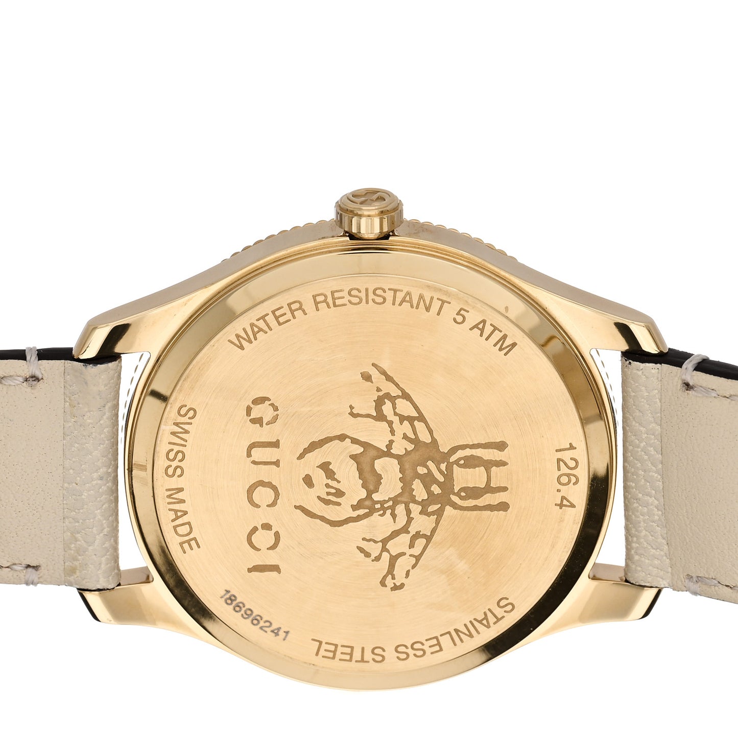 Stainless Steel Calfskin 36mm G-Timeless Bee Quartz Watch White