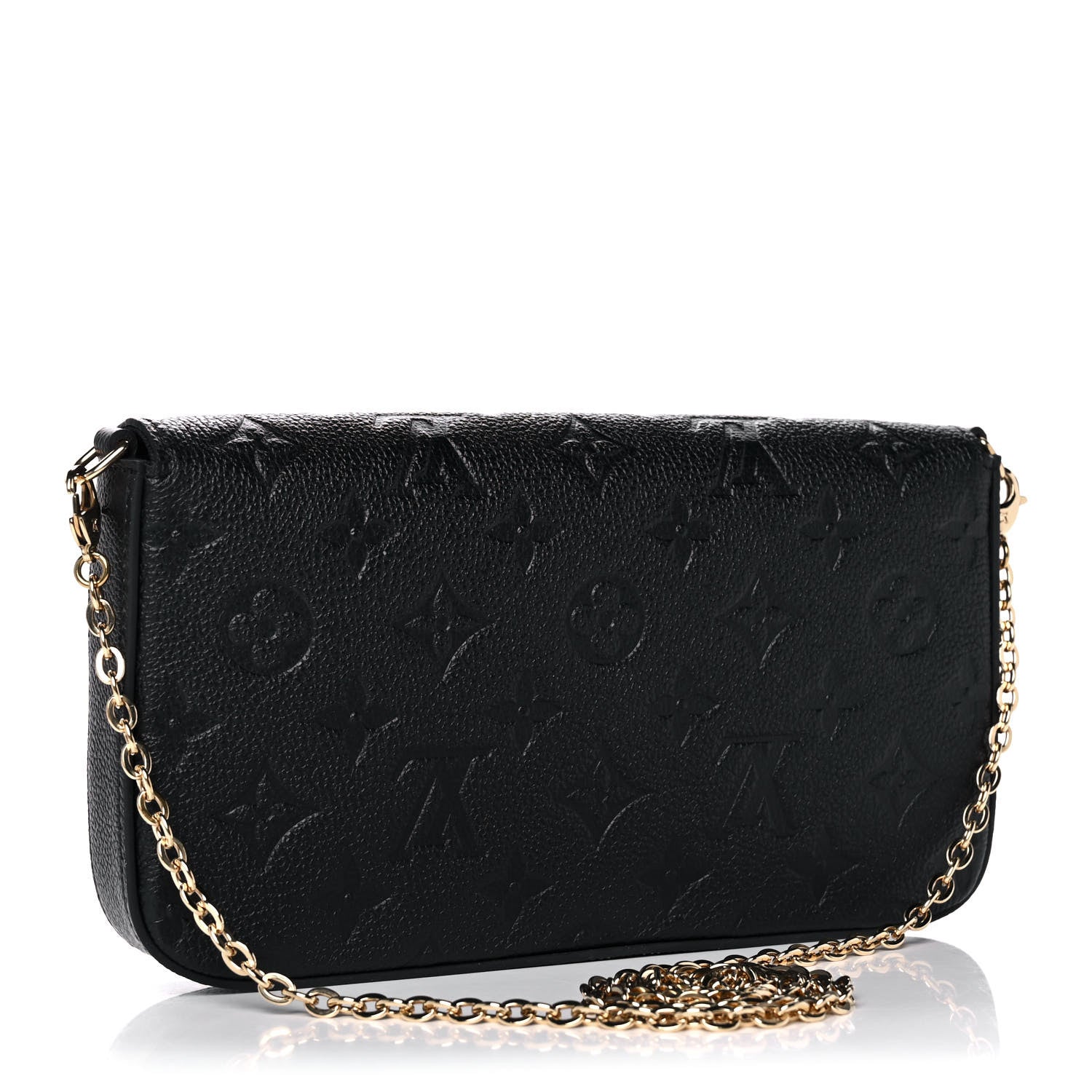 Louis Vuitton Empreinte Pochette Felicie Chain Wallet Black 3 of 10