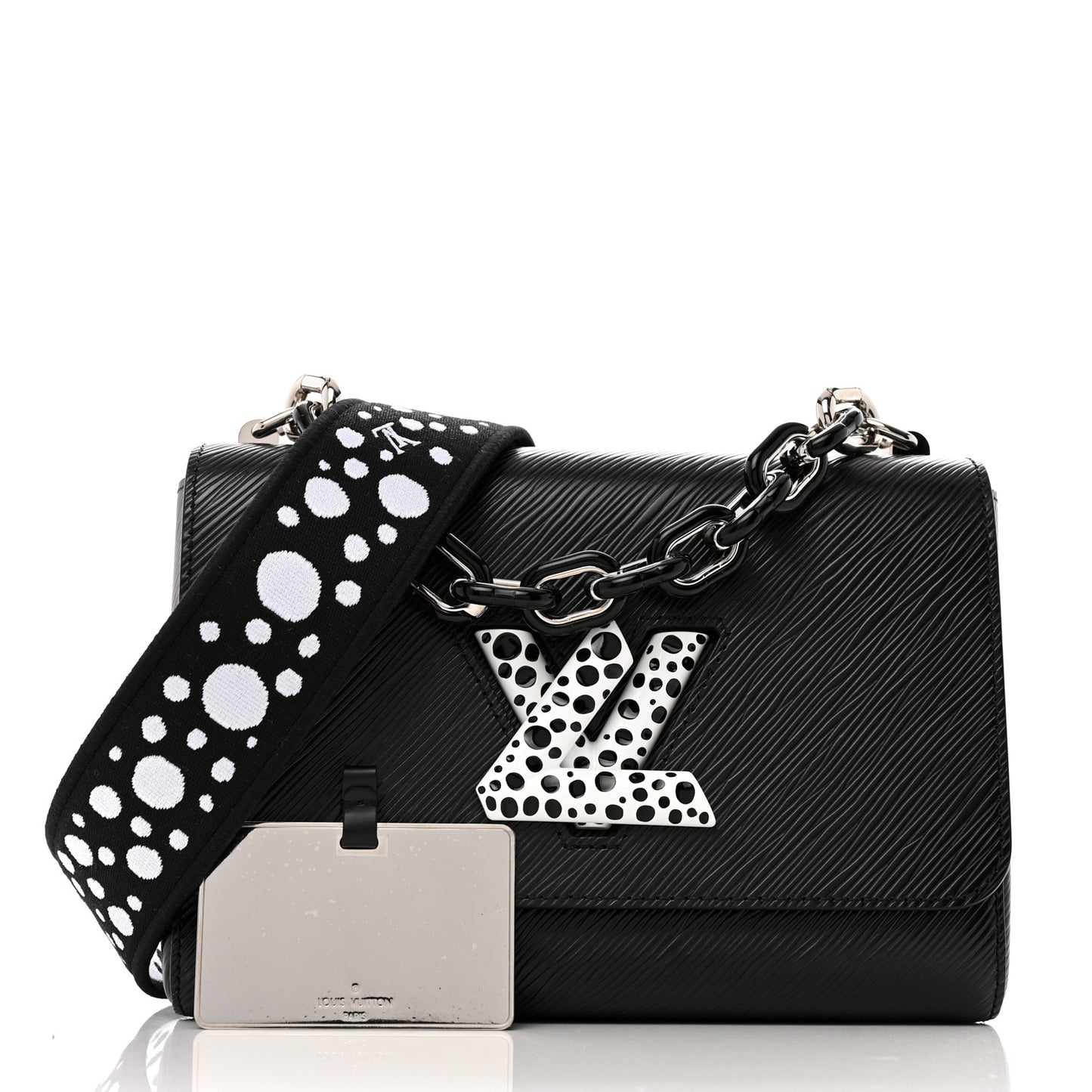 LV X YK Epi Infinity Dots Twist Shoulder Bag MM Black