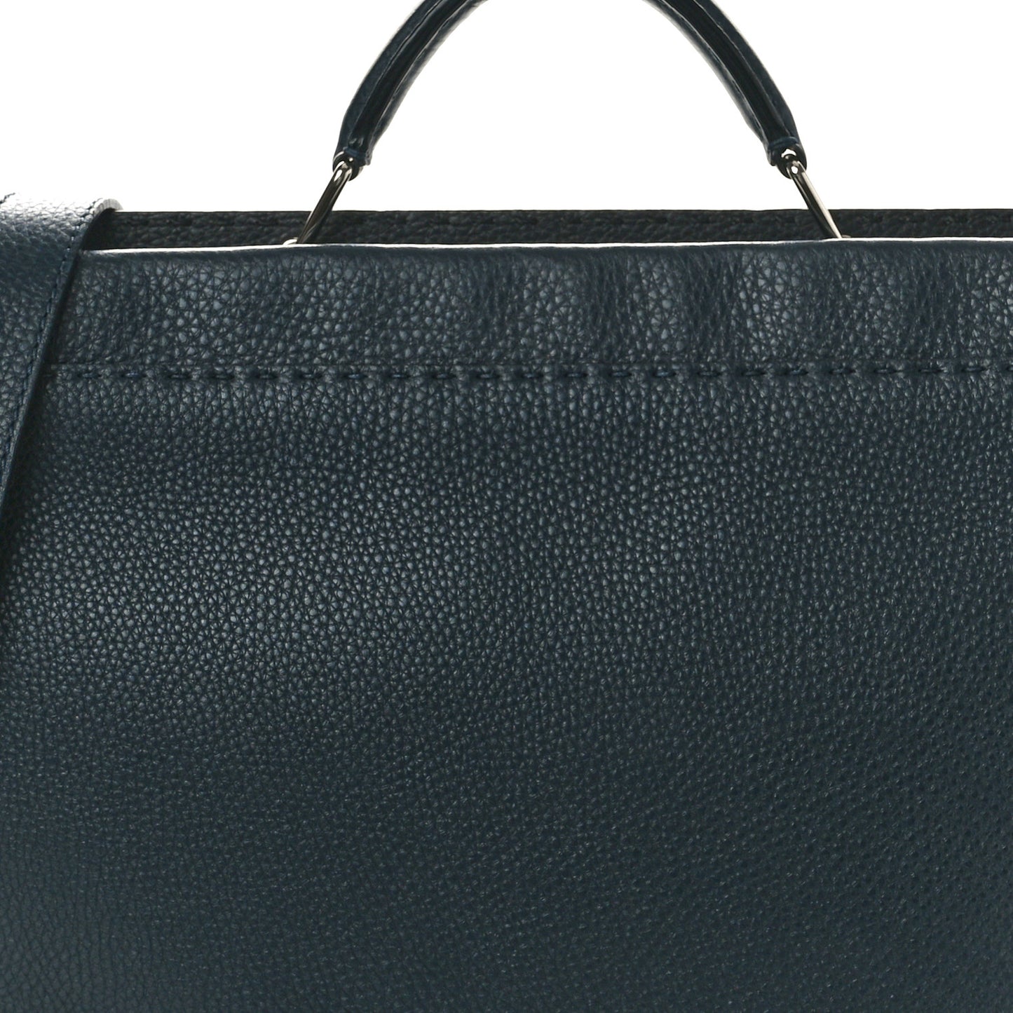 Cuoio Romano Selleria Bi-Color Large Mens Peekaboo Iconic Essential Satchel Lavagna Black