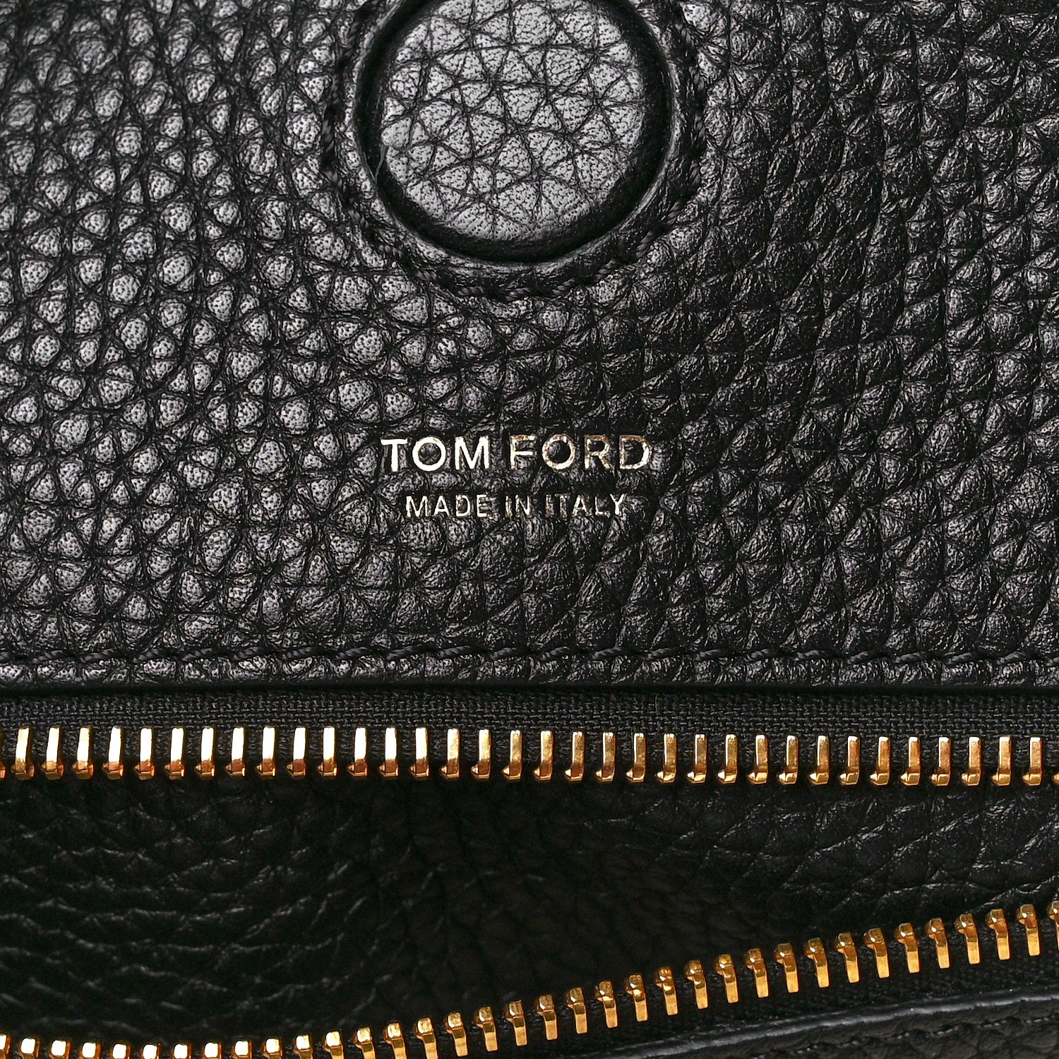 Tom Ford Pebbled Calfskin Small Alix Padlock Zip Hobo Bag Black 7 of 14
