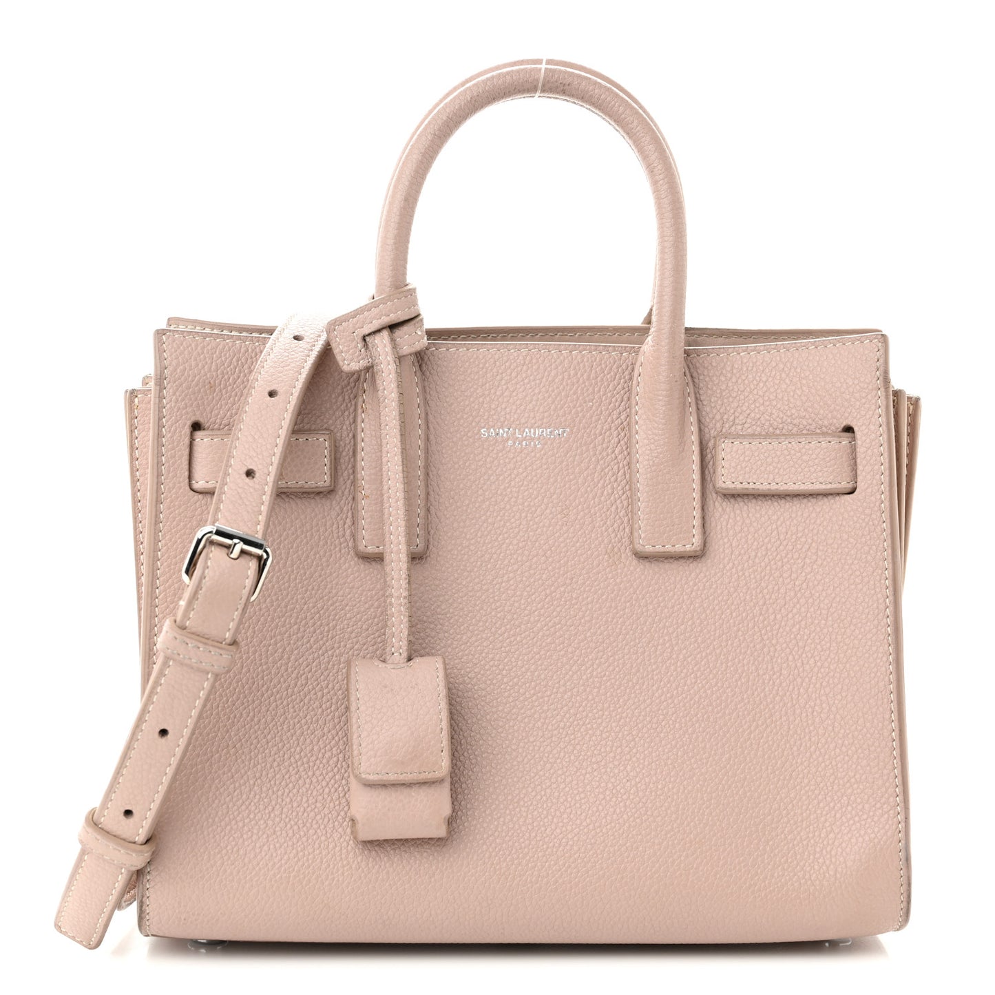 Grained Calfskin Nano Sac de Jour Antique Rose