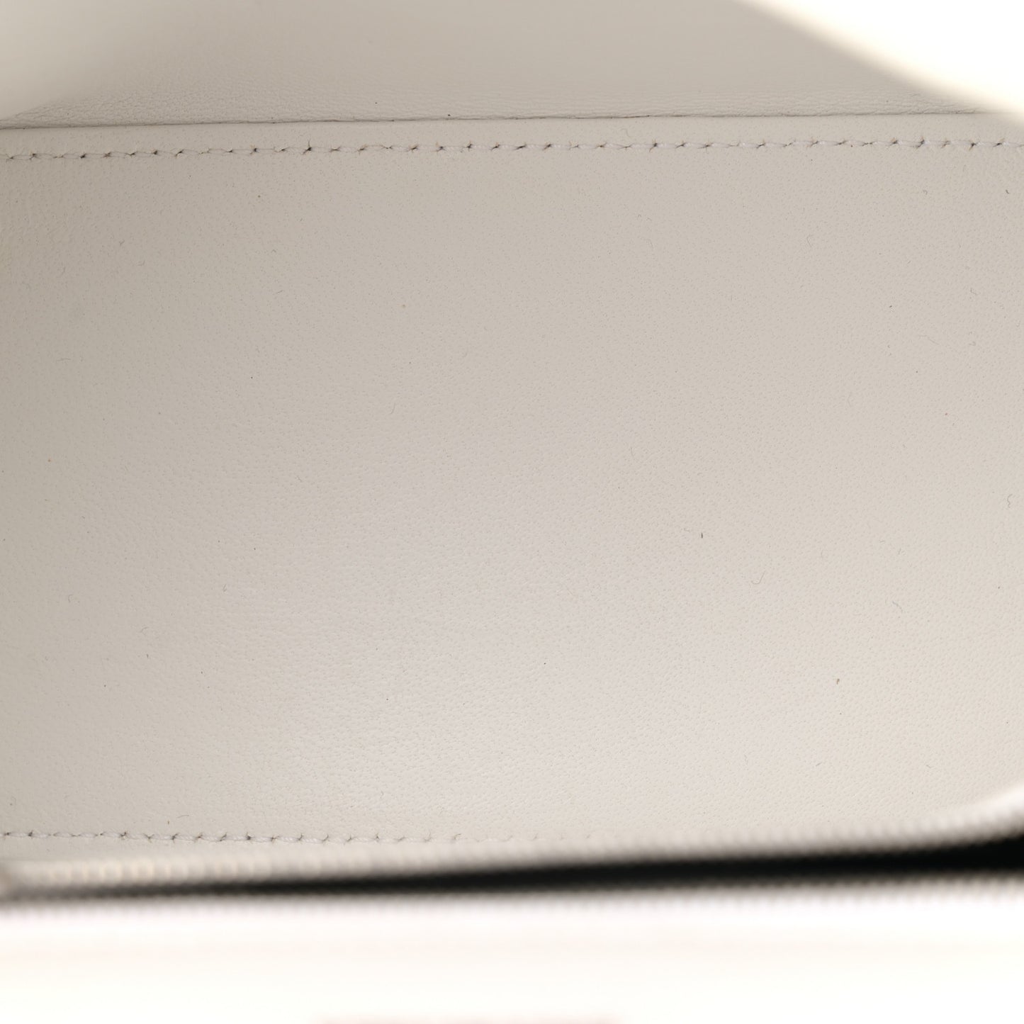 Grained Calfskin Small Hourglass Top Handle Bag White