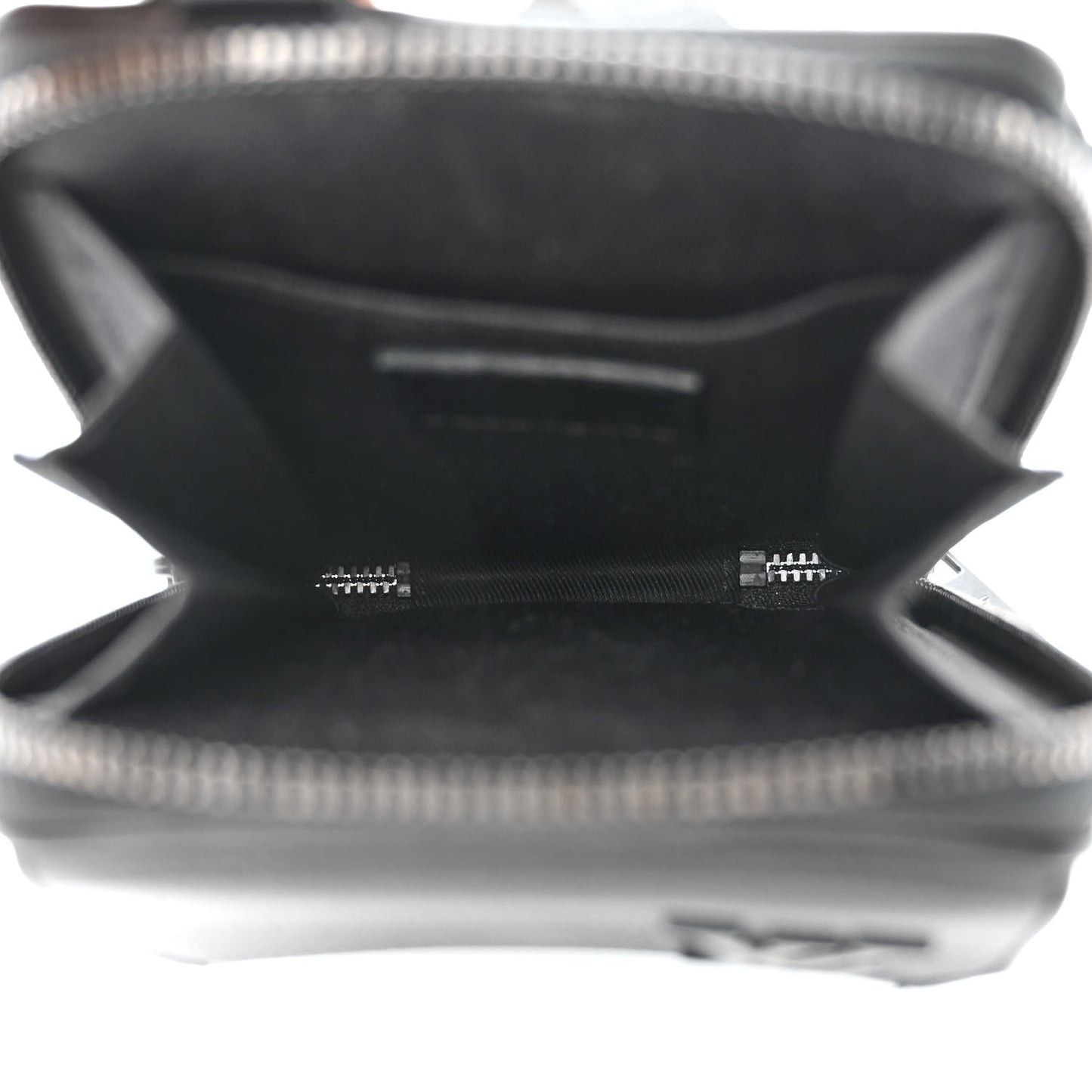 Grained Calfskin Aerogram Phone Pouch Black
