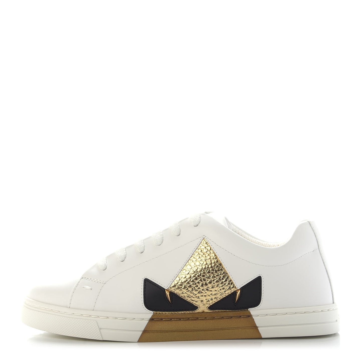 Calfskin Bugs Low Top Sneakers 35 White