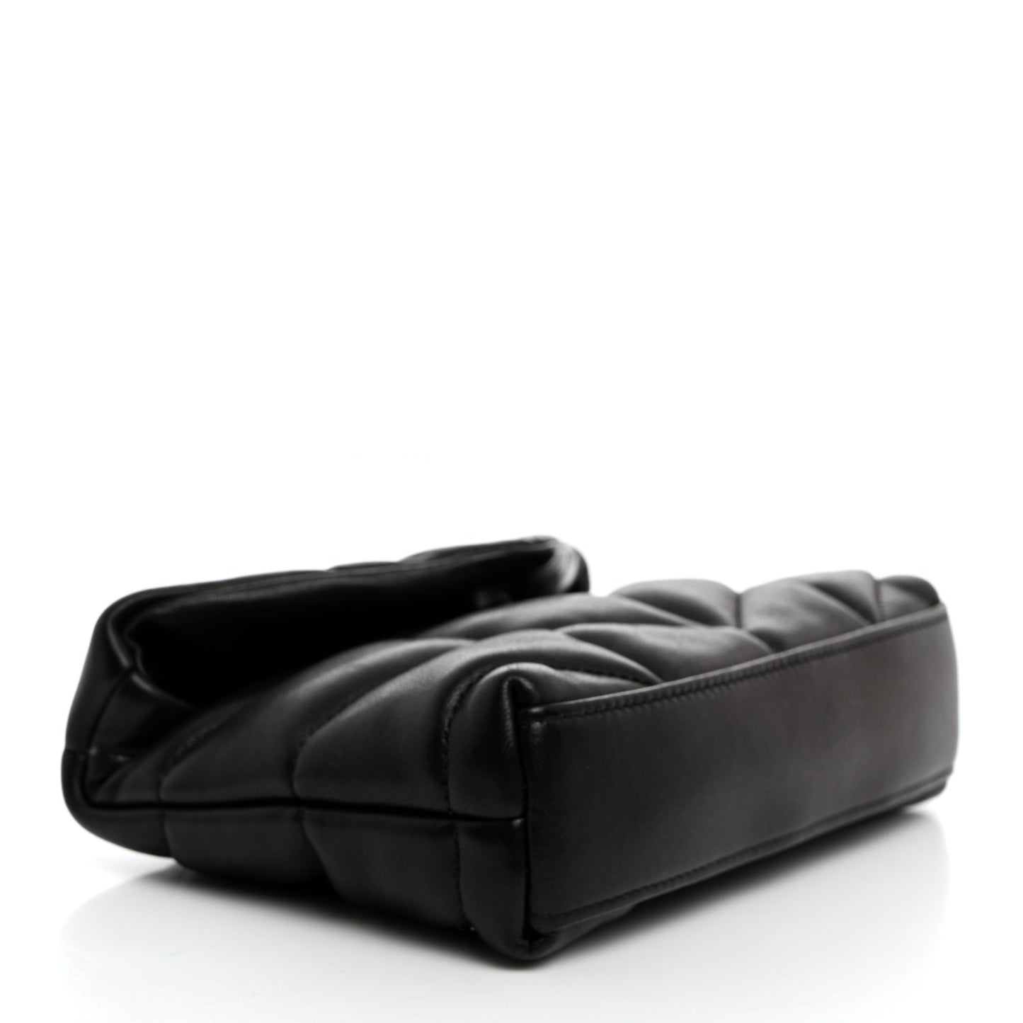 Lambskin Monogram Loulou Puffer Pouch Clutch Black