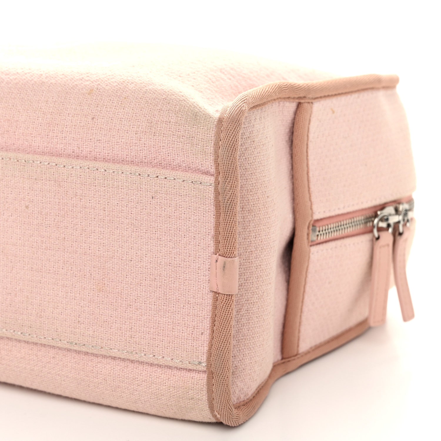 Chanel Canvas Deauville Bowling Bag Light Pink 10 of 10