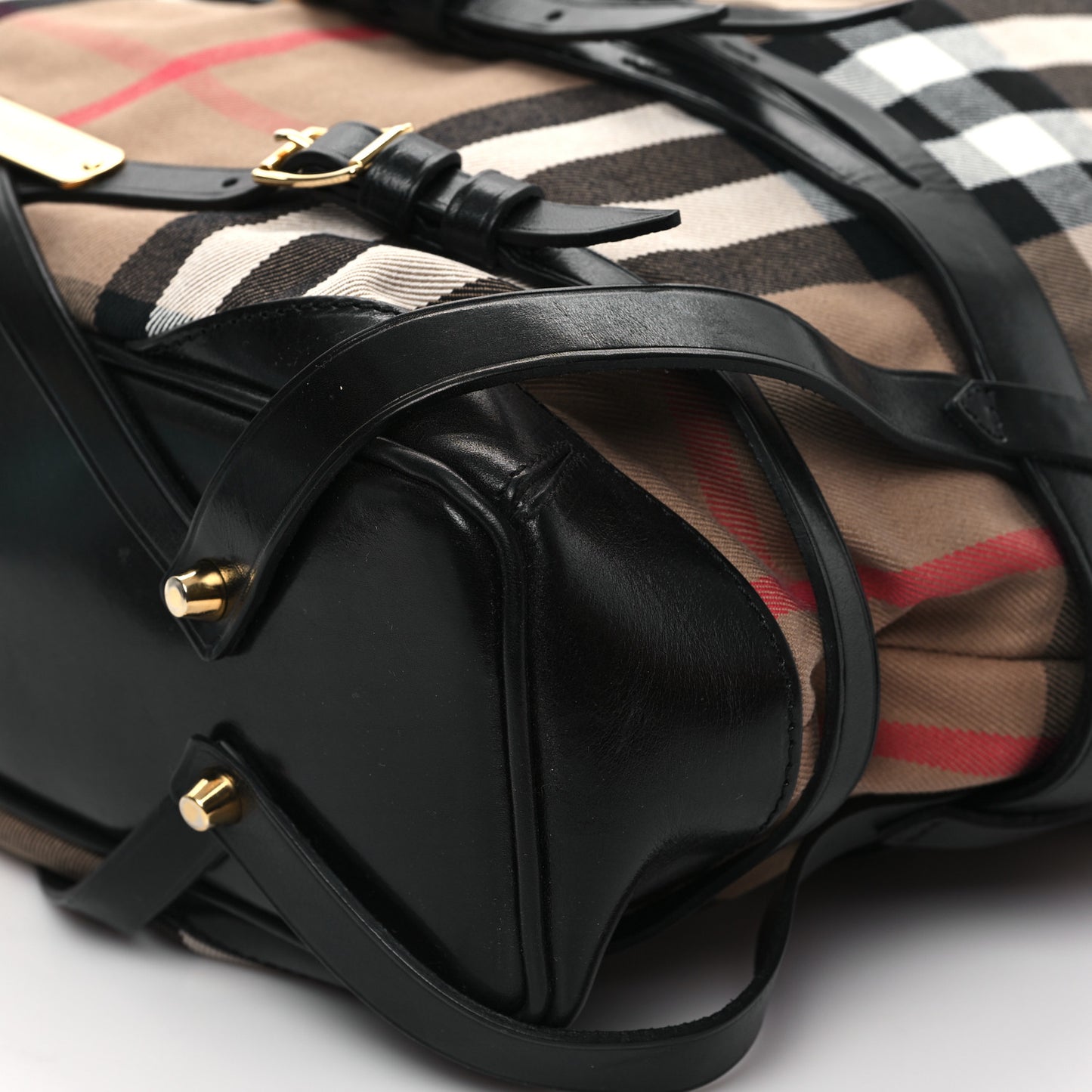 House Check Bridle Calfskin Medium Gosford Hobo Black