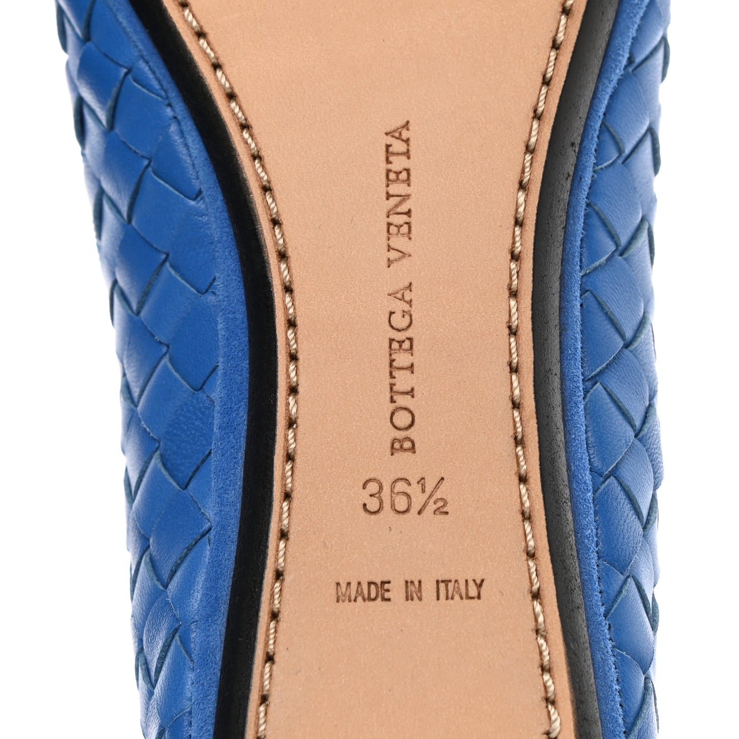 Nappa Intrecciato Flats 36.5 Bleuette