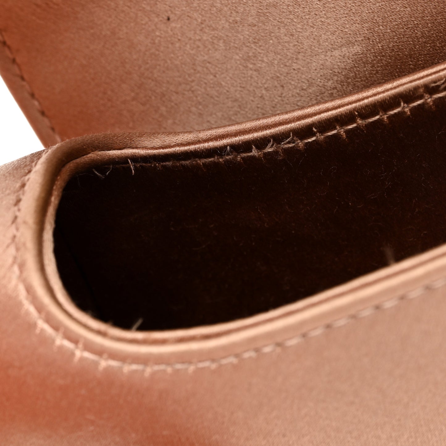 Satin Crystal Mini Saddle Bag Powder Beige