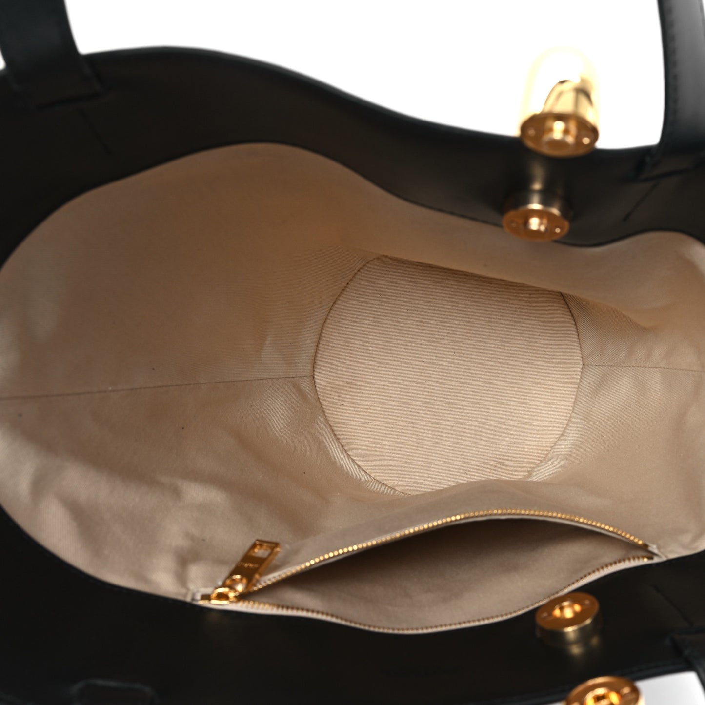 Smooth Calfskin Le Bambola Moyen Black